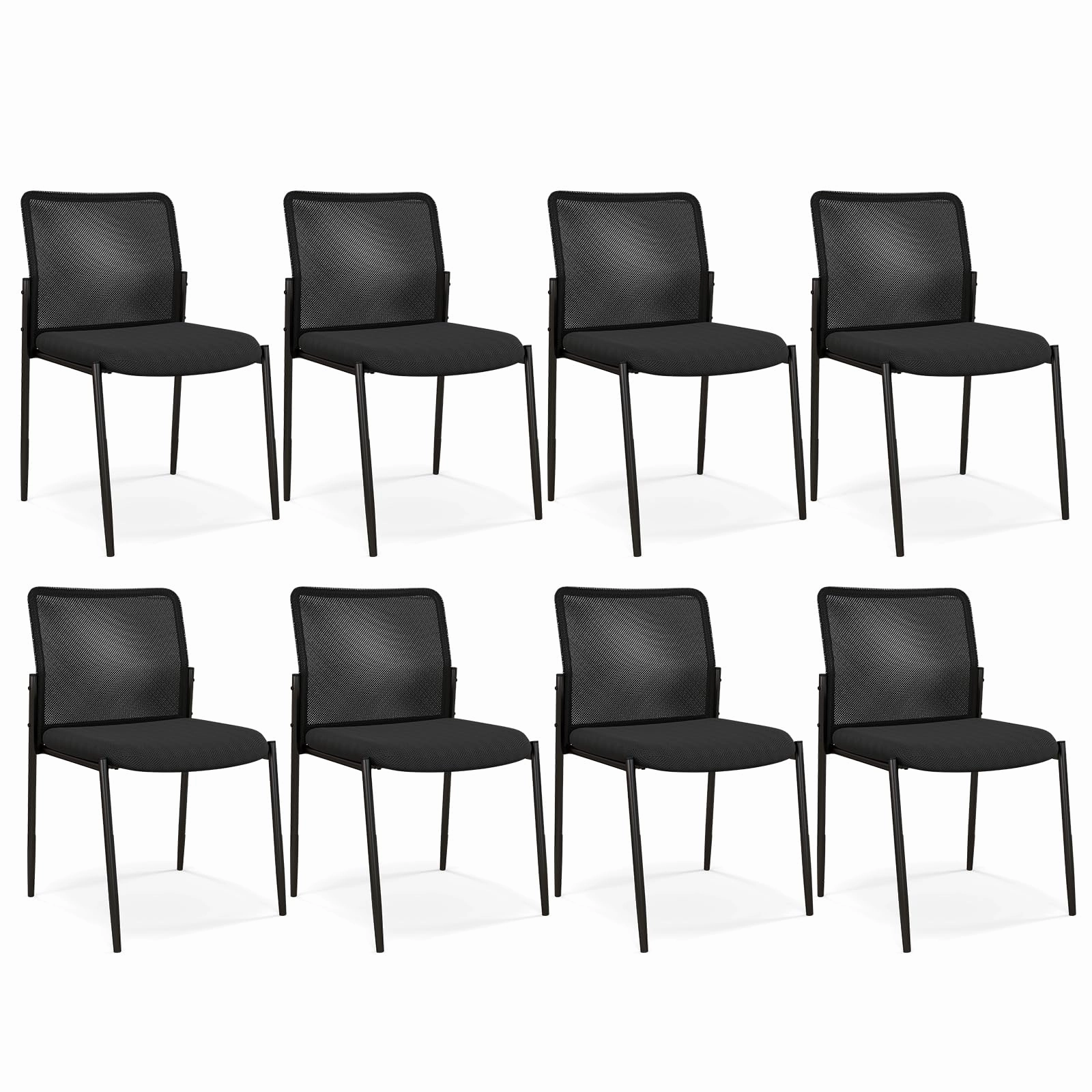 Giantex Waiting Room Chairs - Stackable Guest Chairs w/Ergonomic Backrest