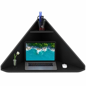 Giantex Wall Mounted Computer Desk with Storage Shelf patio decor, garden accessories
