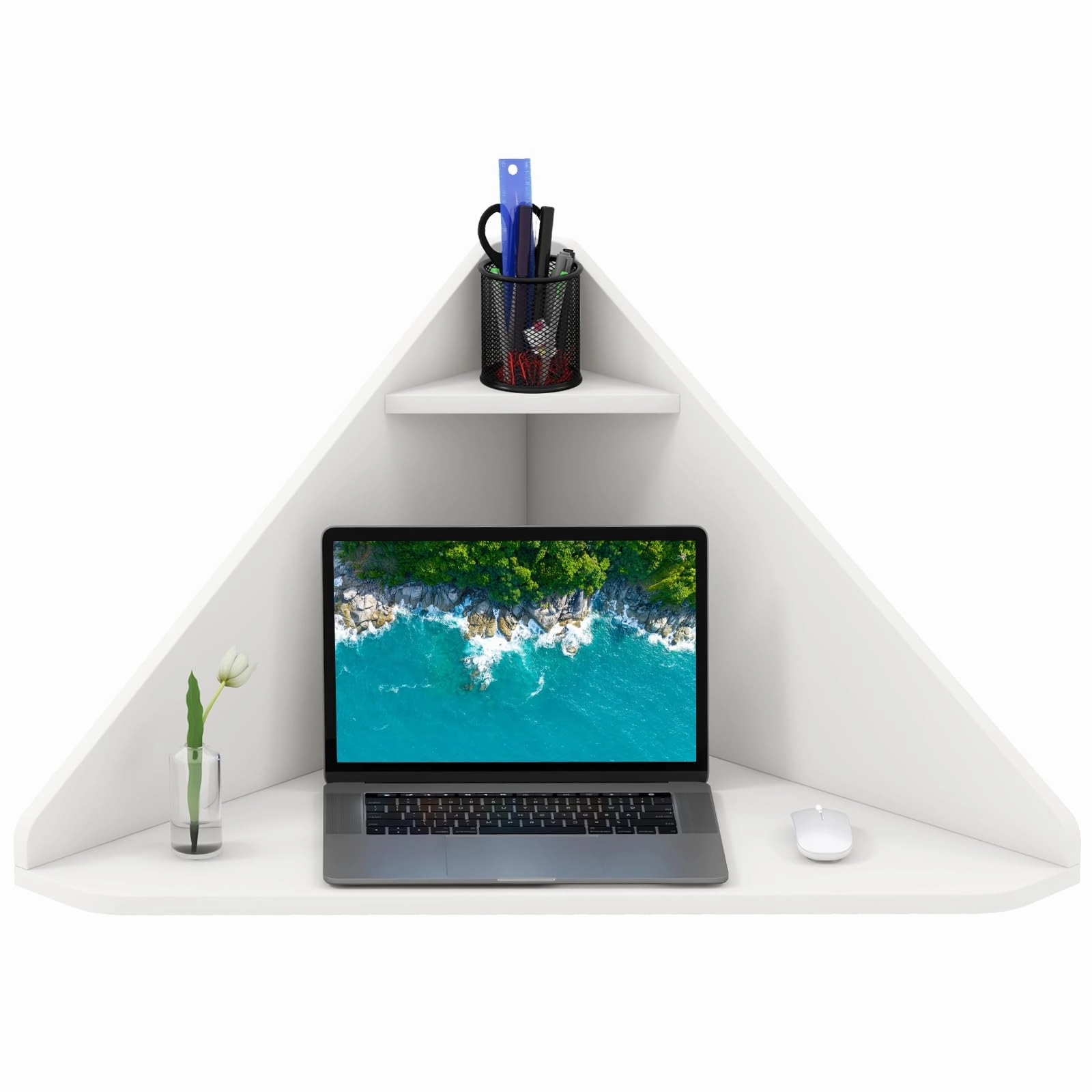 Giantex Wall Mounted Computer Desk with Storage Shelf