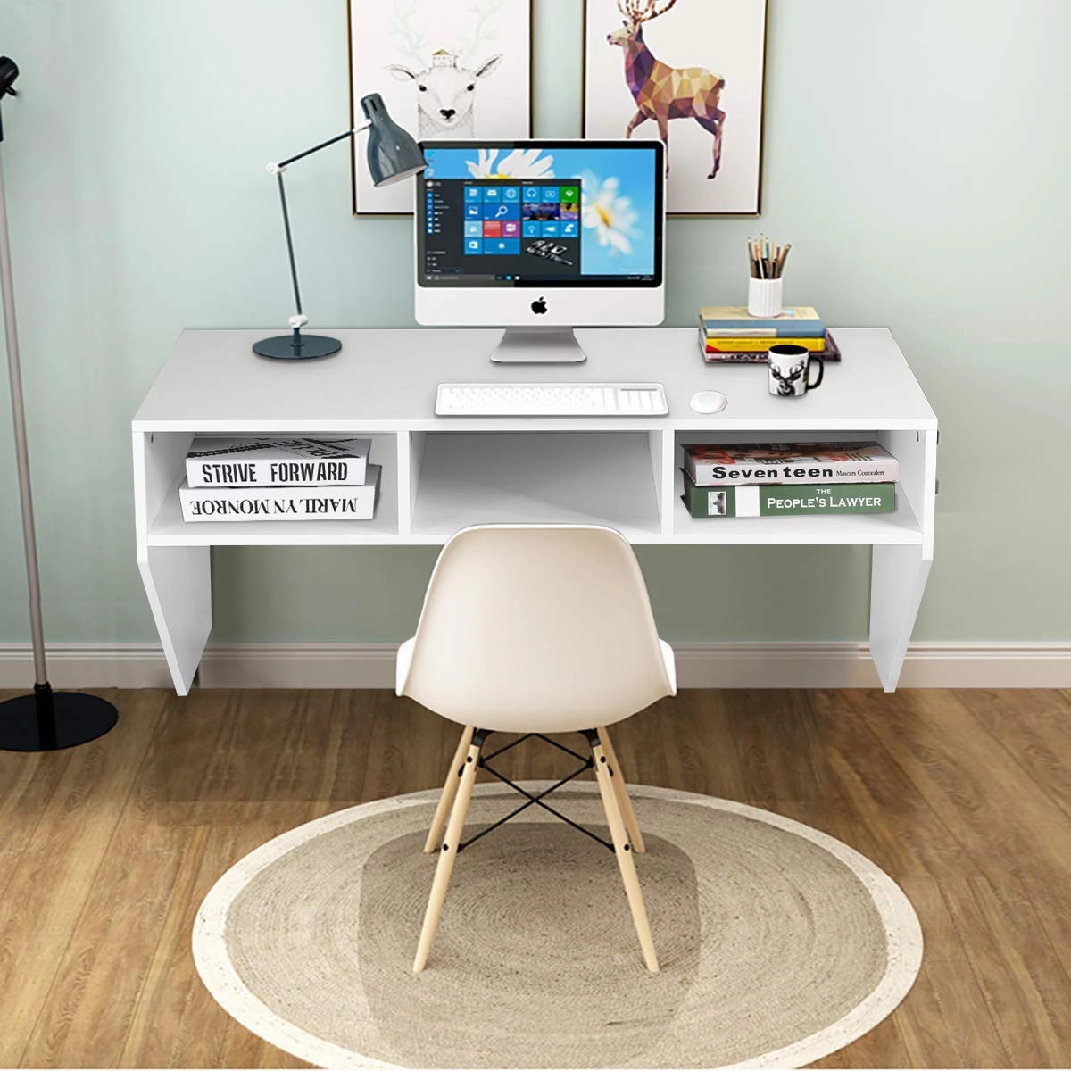 Giantex Wall Mounted Desk Floating Computer Desk