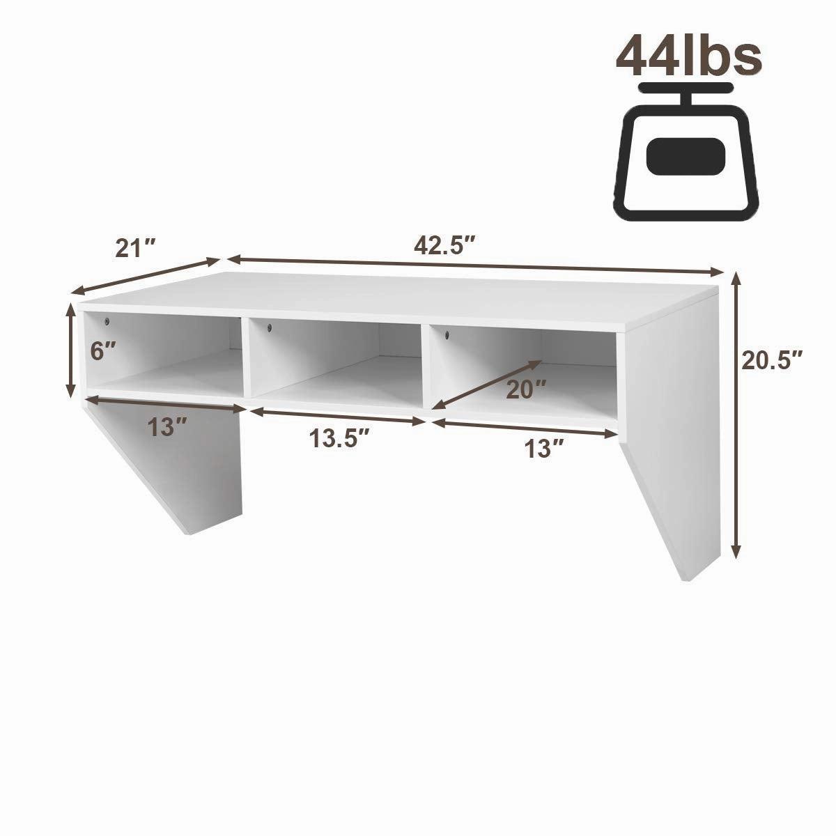 Giantex Wall Mounted Desk Floating Computer Desk