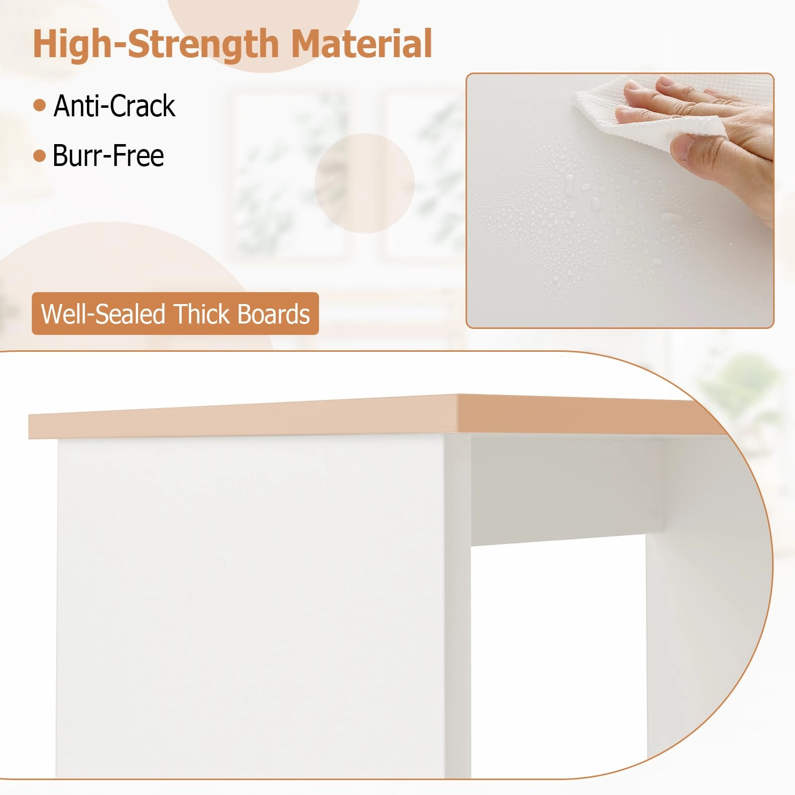Giantex White Small Desk for Bedroom