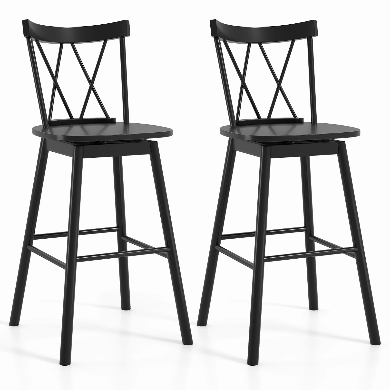 Giantex Windsor Bar Stools Set of 2/4(29"/24")