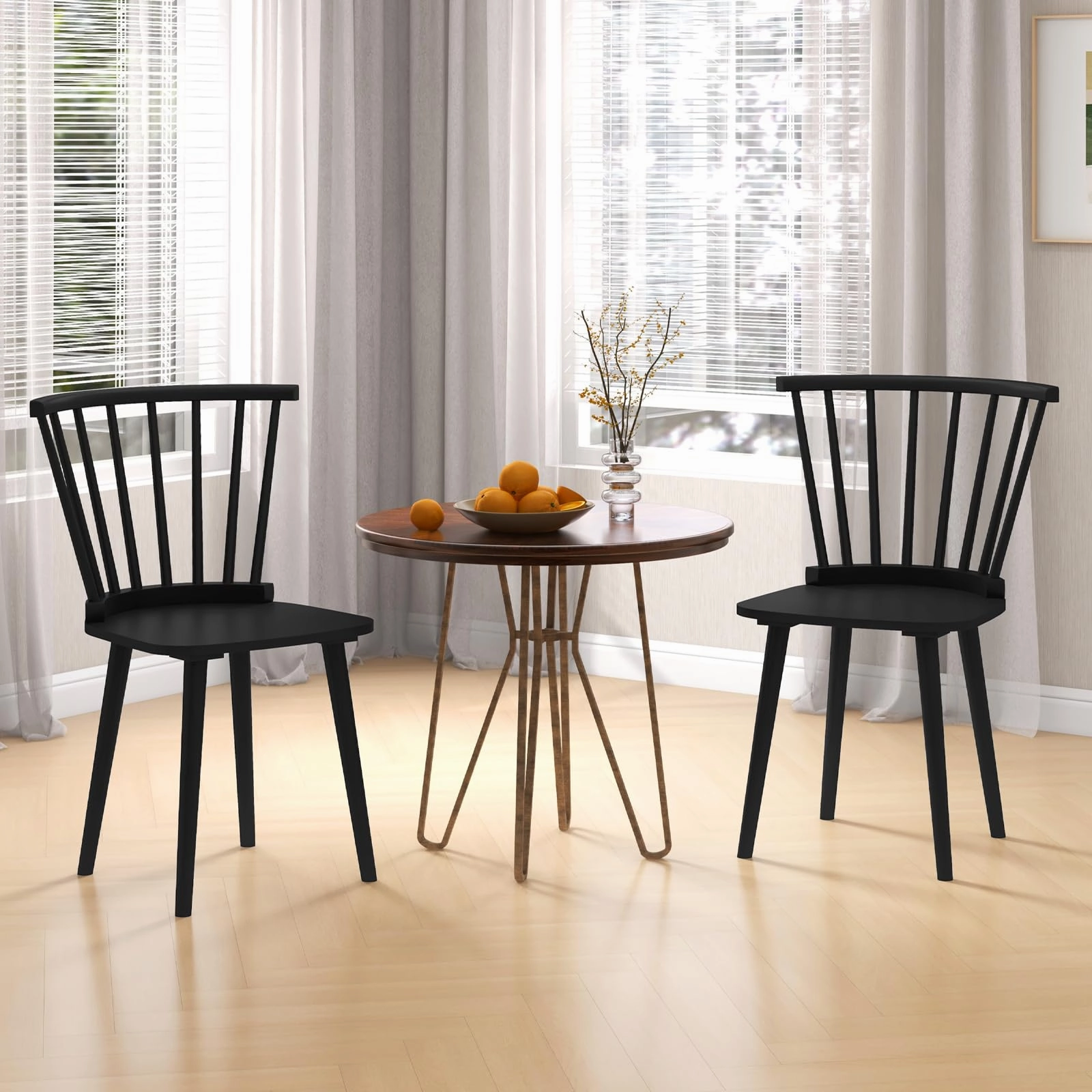 Giantex Windsor Dining Chairs Set for Home Living Room
