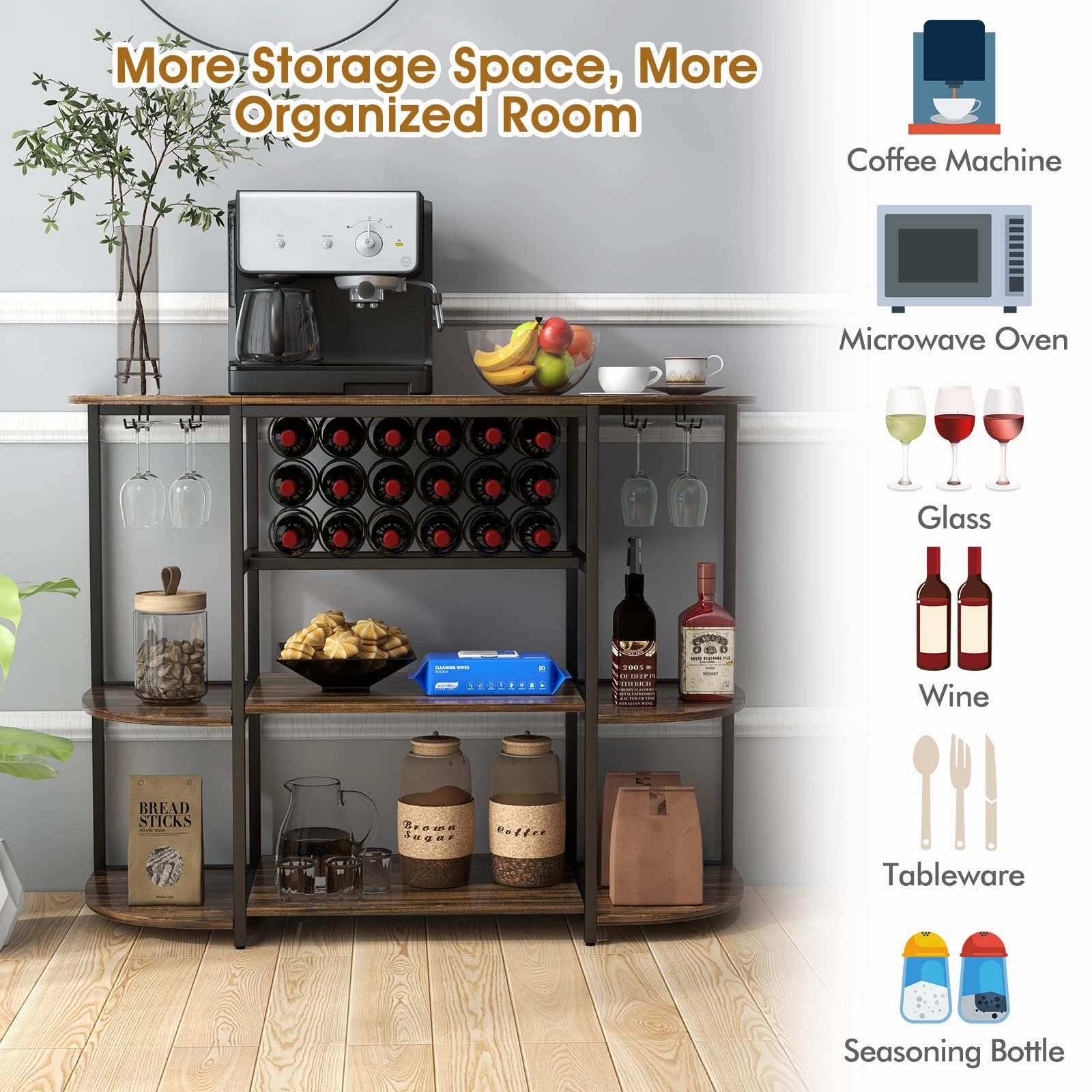 Giantex Wine Bar Cabinet