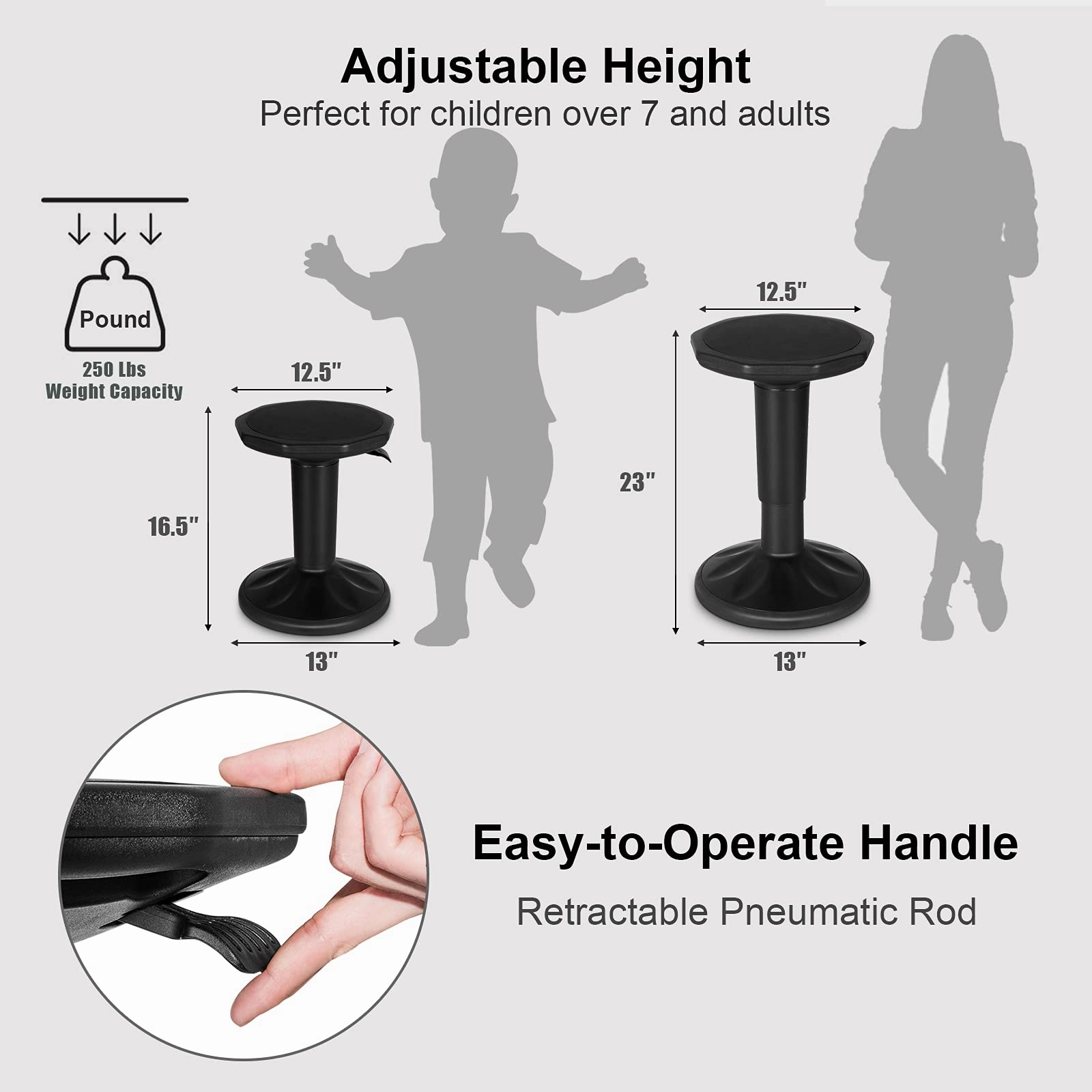 Giantex Wobble Chair Adjustable-Height 23 Inch Active Learning Stool