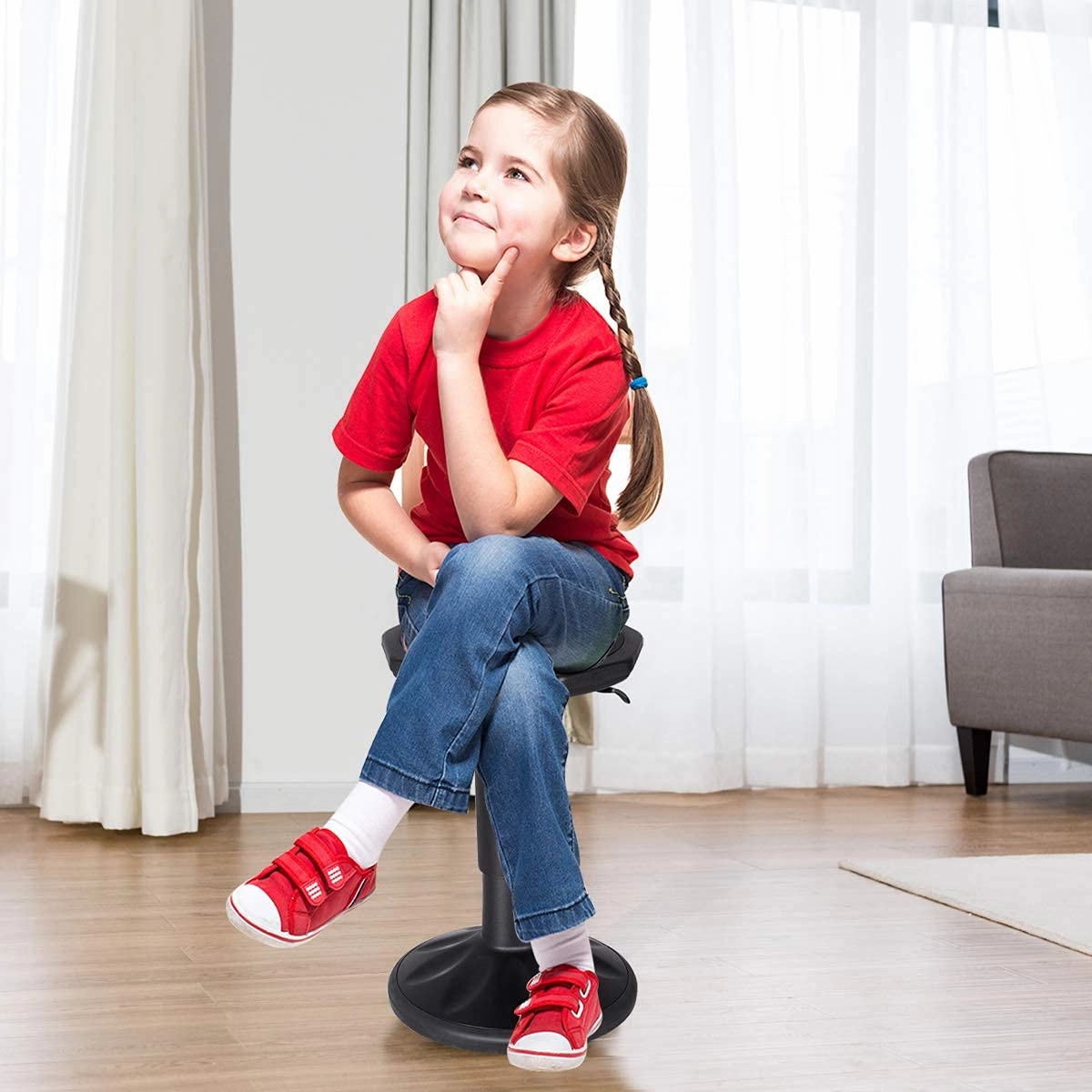 Giantex Wobble Chair Adjustable-Height 23 Inch Active Learning Stool