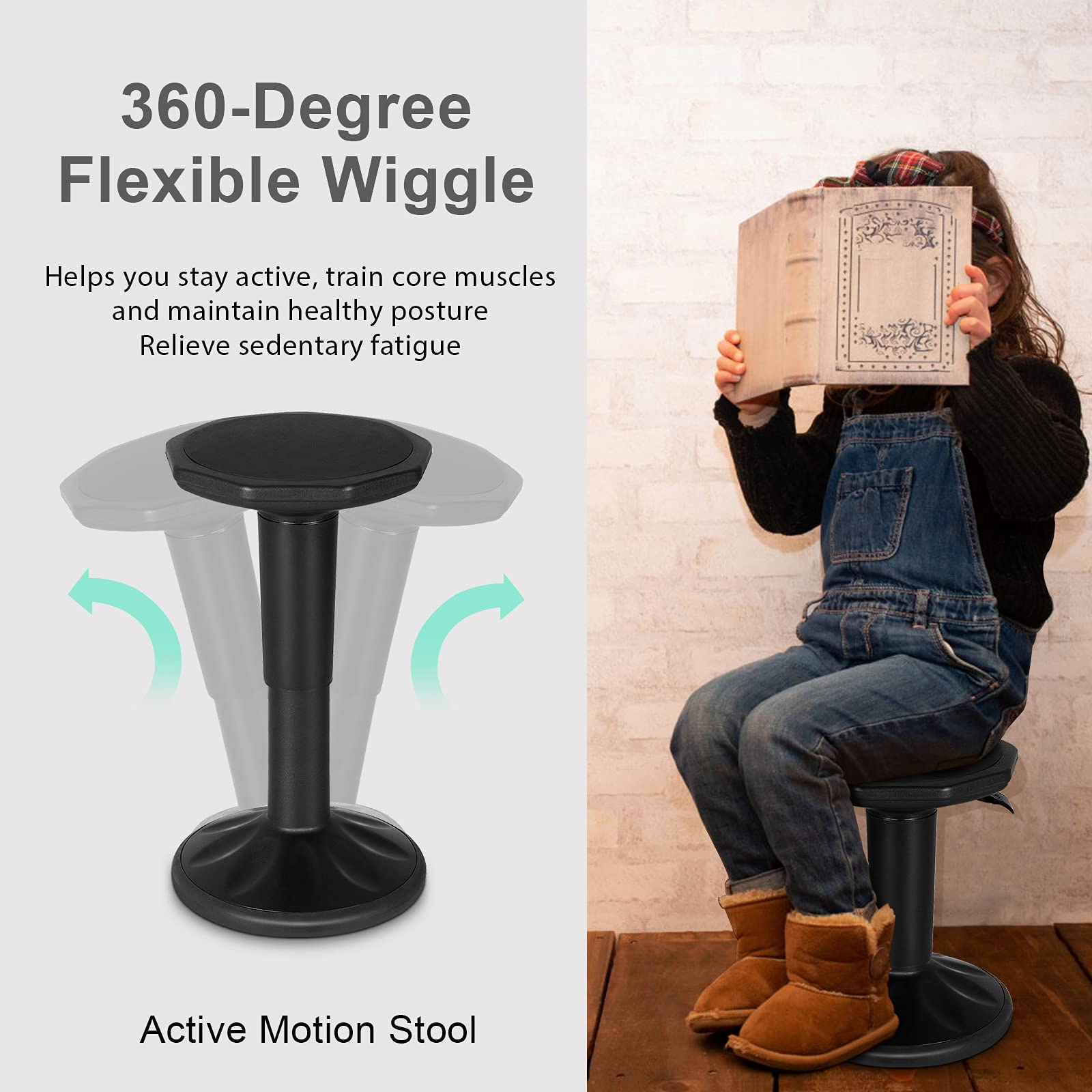 Giantex Wobble Chair Adjustable-Height 23 Inch Active Learning Stool