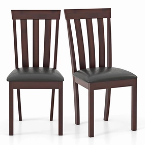 Giantex Wood Dining Chair, Mid Century Dining Side Chairs for Kitchen, Dining Room, Restaurant kitchen towel, placemats