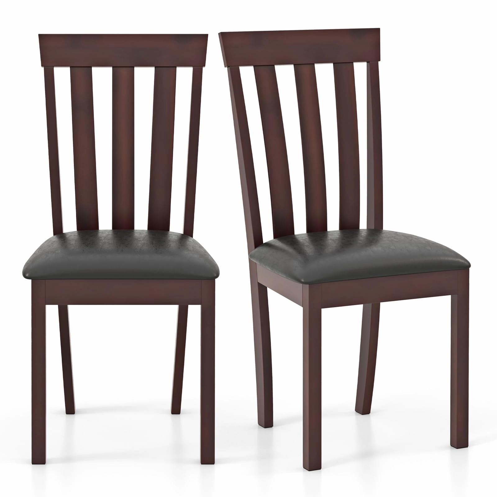 Giantex Wood Dining Chair, Mid Century Dining Side Chairs for Kitchen, Dining Room, Restaurant kitchen towel, placemats