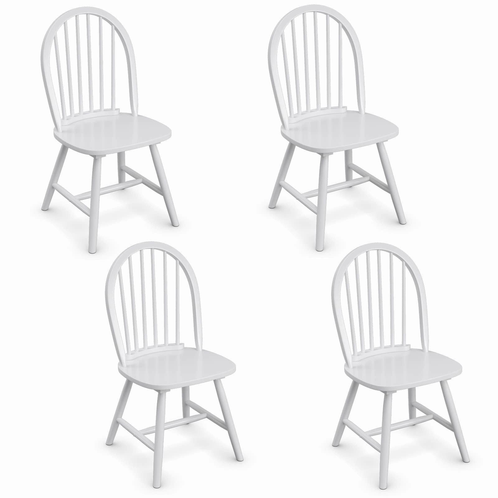 Giantex Wood Dining Chairs, French Country Armless Spindle Back Dining Chairs