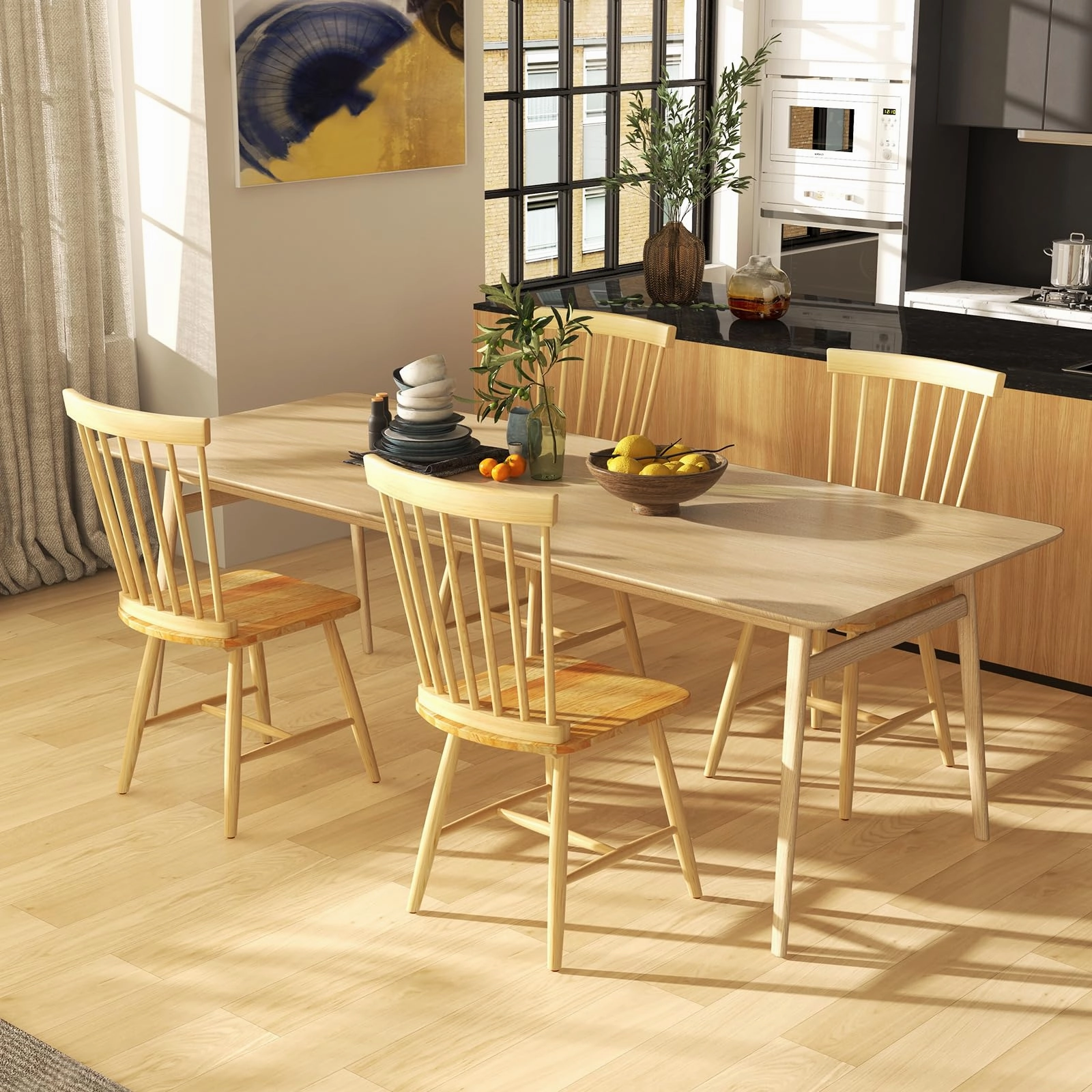 Giantex Wood Dining Chairs Set