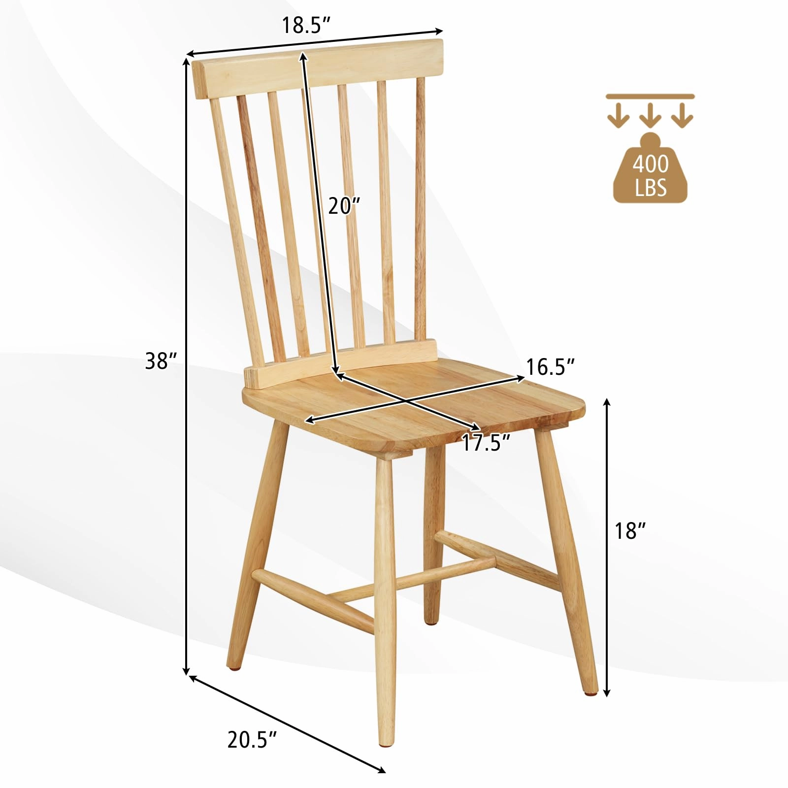 Giantex Wood Dining Chairs Set