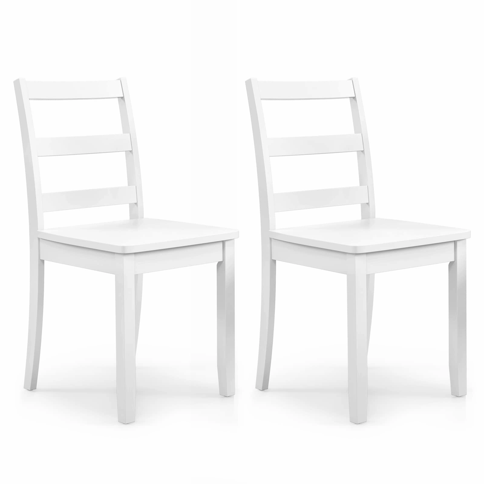 Giantex Wood Dining Chairs Set of 2/4 - Wooden Armless Kitchen Chairs with Solid Rubber Wood Legs kitchen towel, placemats