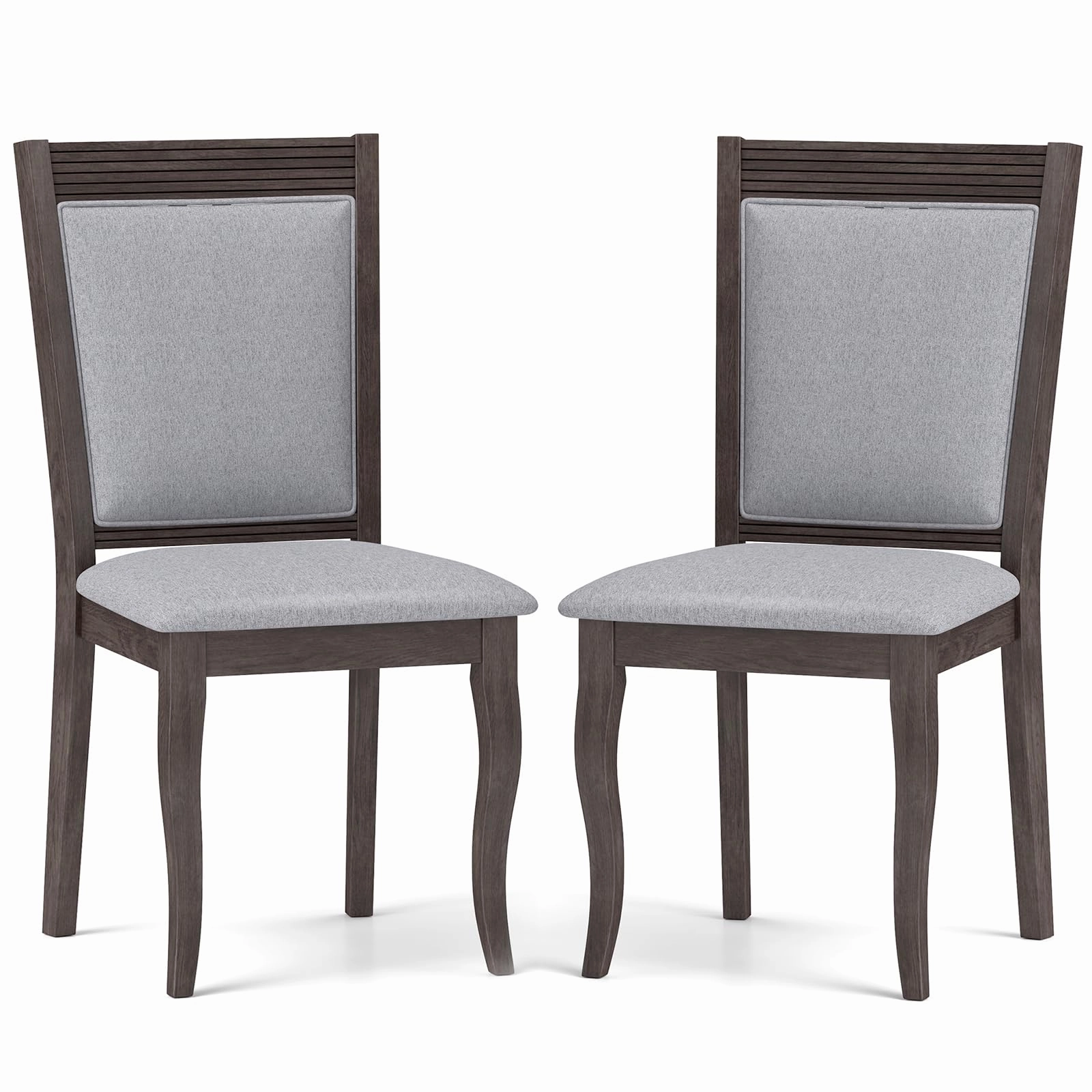 Giantex Wood Dining Chairs Set of 2/4, Farmhouse Upholstered Kitchen Chairs w/Rubber Wood Frame kitchen towel, placemats