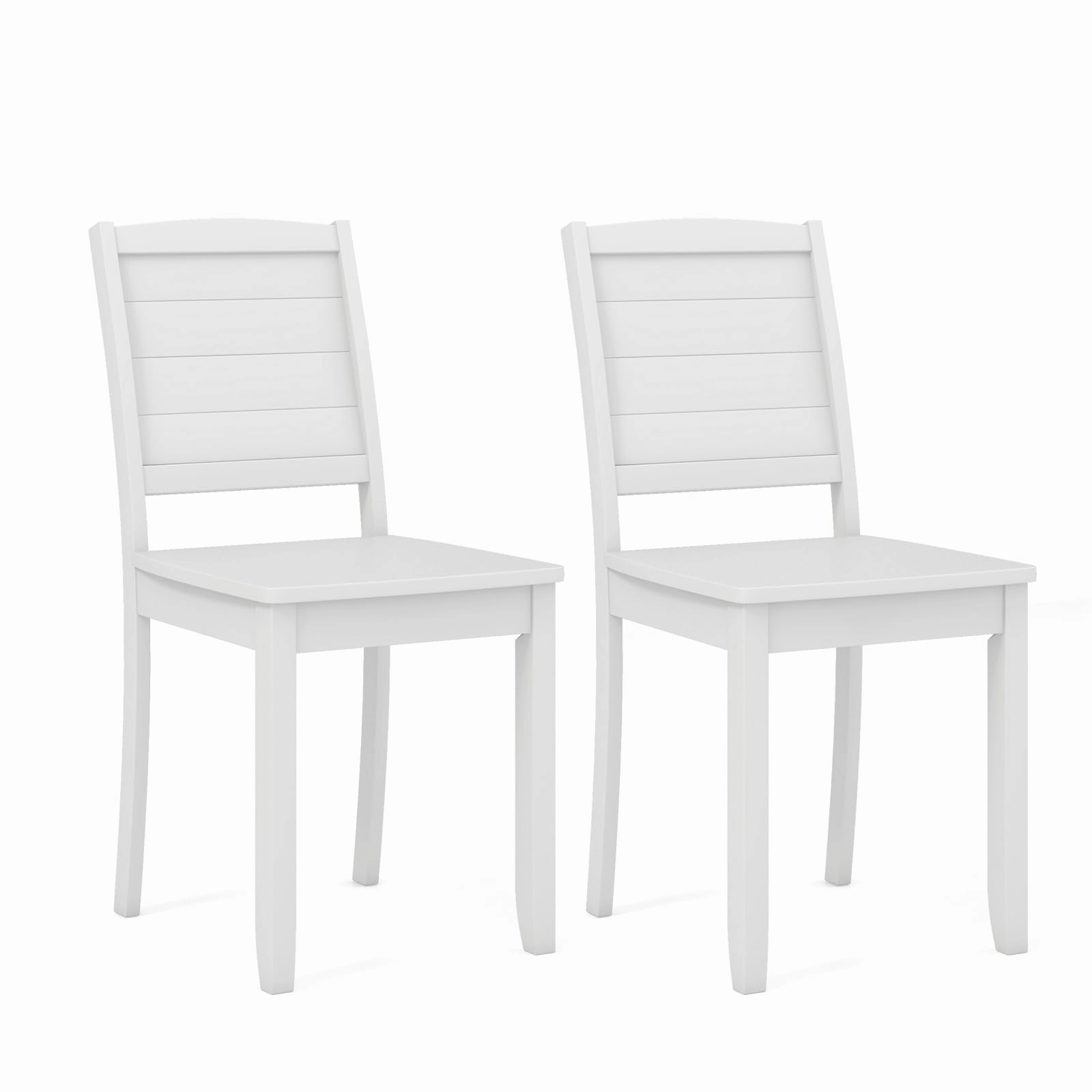 Giantex Wood Dining Chairs Set of 2/4, Modern Kitchen Chairs w/Rubber Wood Legs, Curved Backrest, Farmhouse Diner Chairs