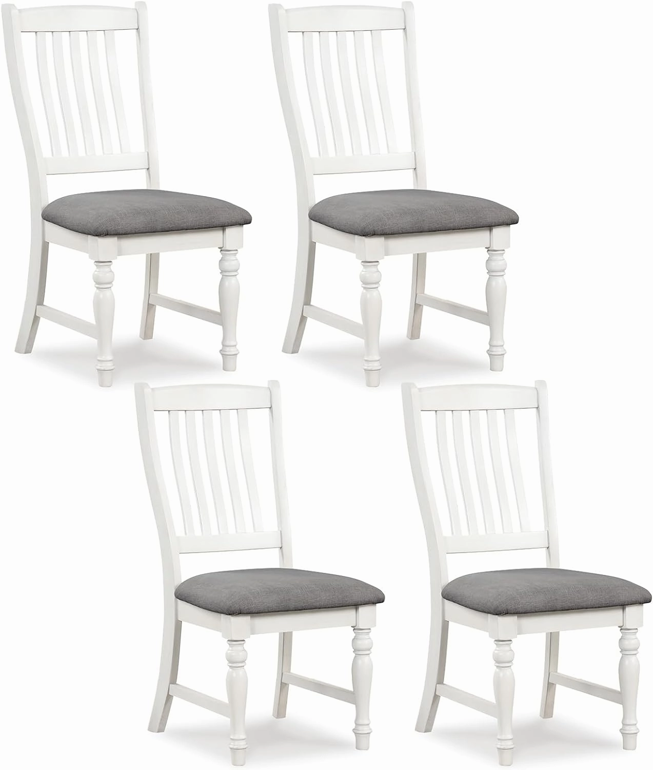 Giantex Wood Dining Chairs Set of 2, Farmhouse Kitchen Chairs with Solid Wood Frame, Max Load 355 Lbs