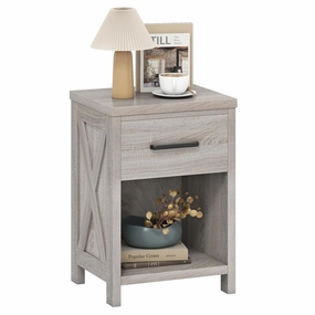 Giantex Wooden Bedside Table with Storage Drawer and Open Shelf office chair, ergonomic chair