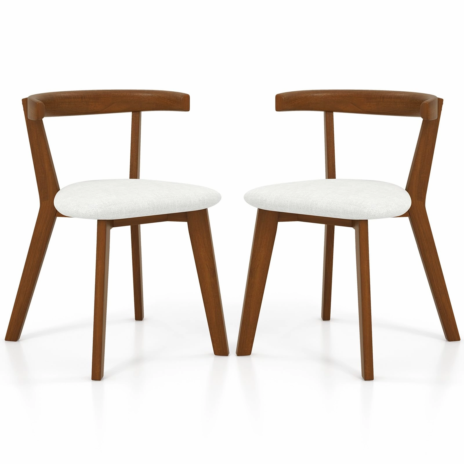 Giantex Wooden Dining Chairs, Farmhouse Hanging Kitchen Chairs w/Rubber Wood Frame kitchen towel, placemats