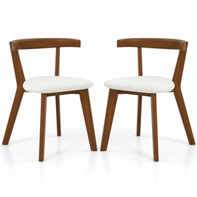 Giantex Wooden Dining Chairs, Farmhouse Hanging Kitchen Chairs w/Rubber Wood Frame kitchen towel, placemats