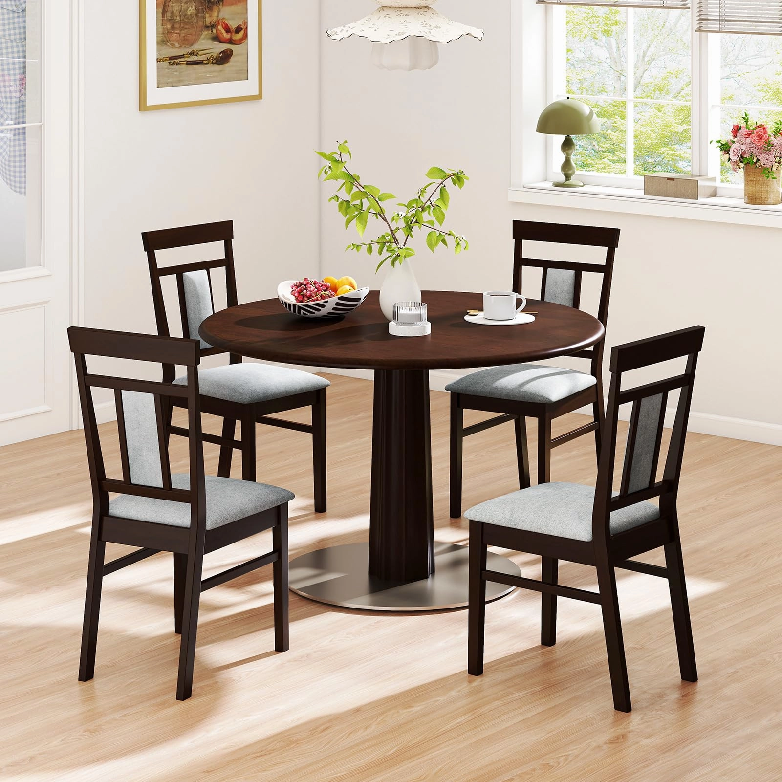 Giantex Wooden Dining Chairs Set for Dining Room Living Room