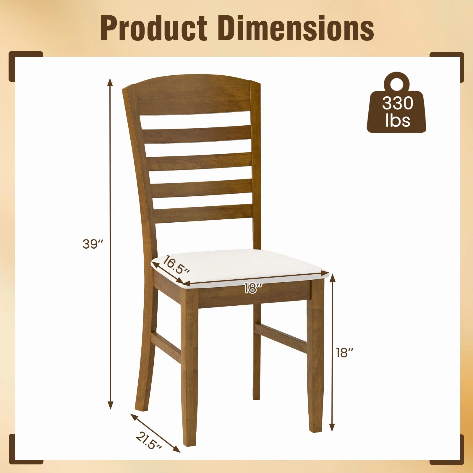 Giantex Wooden Dining Chairs Set