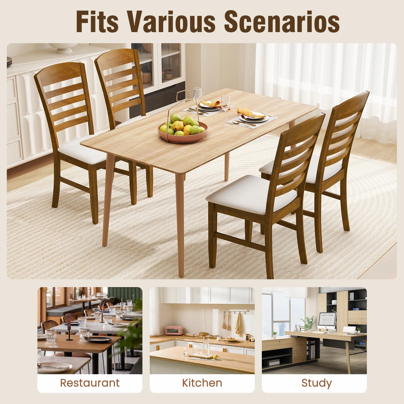 Giantex Wooden Dining Chairs Set