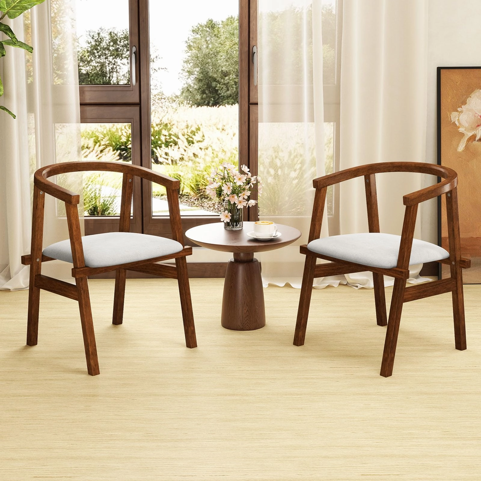 Giantex Wooden Dining Chairs Set of 2/4