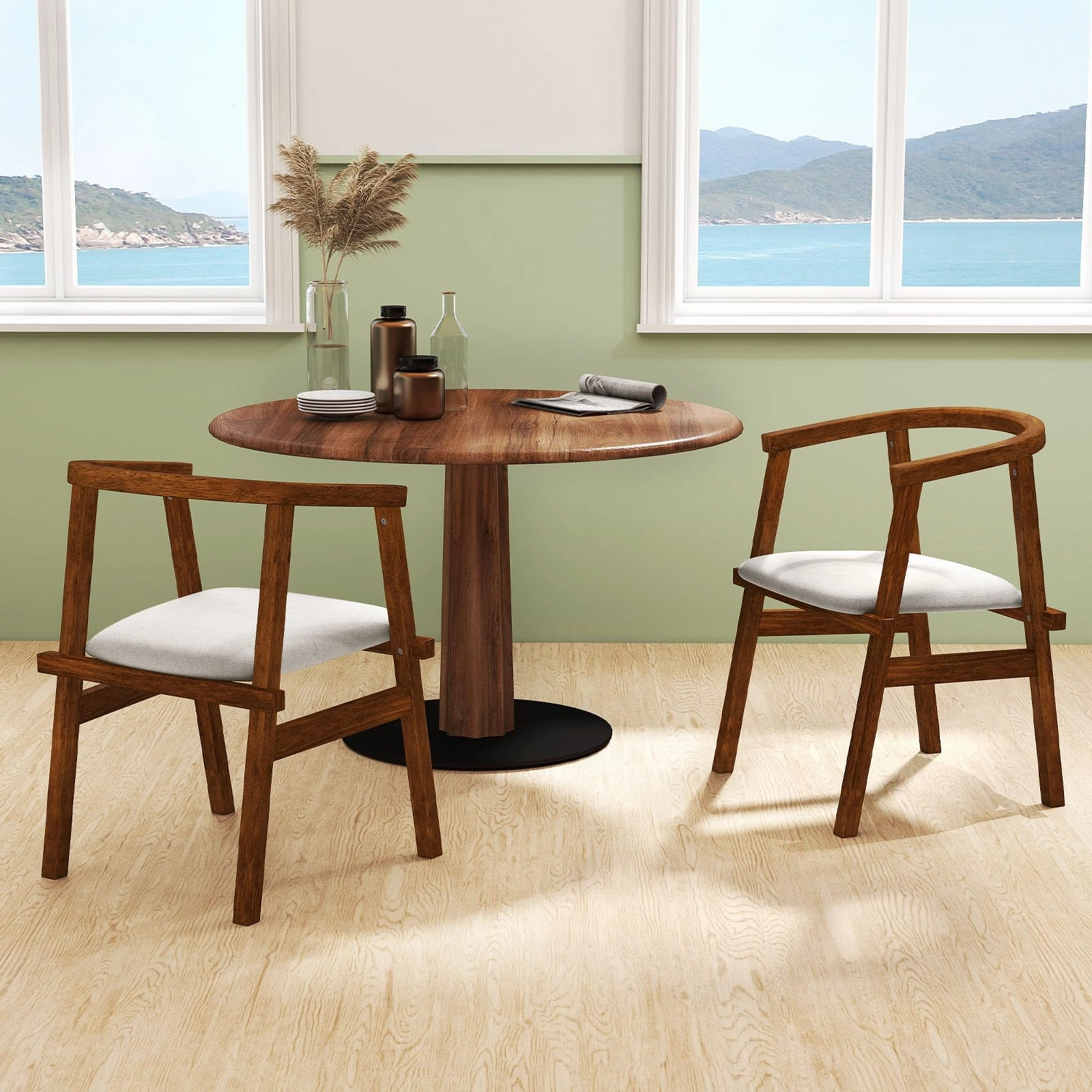 Giantex Wooden Dining Chairs Set of 2/4