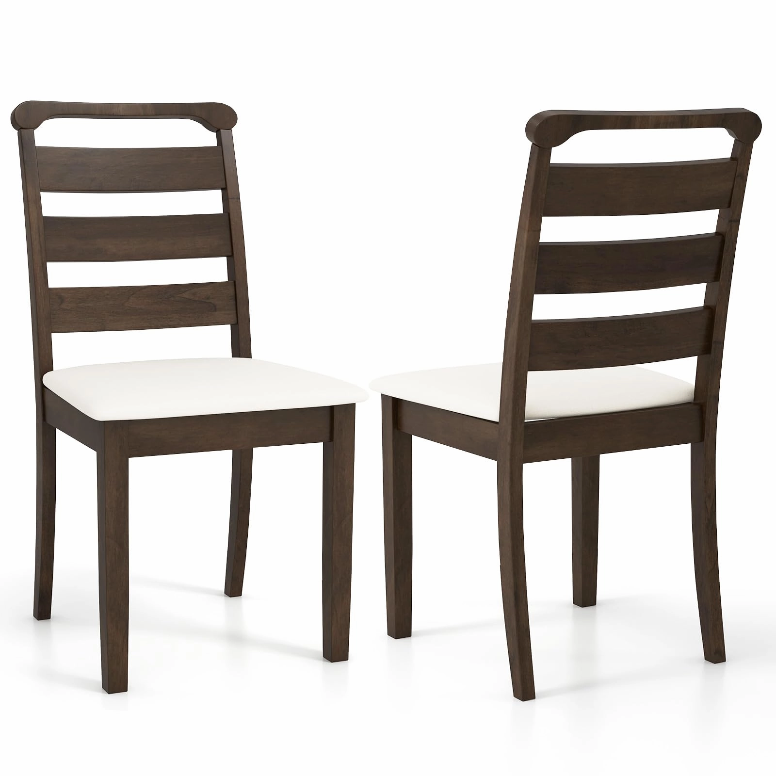 Giantex Wooden Dining Chairs Set of 2/4, Upholstered Kitchen Chairs w/Rubber Wood Frame, Padded Seat kitchen towel, placemats