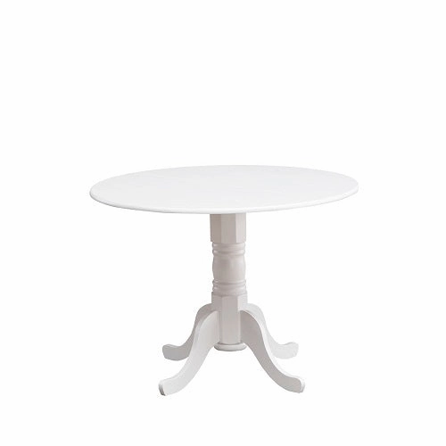 Giantex Wooden Dining Table, Dining Table with 40" D Round Tabletop & Curved Trestle Legs