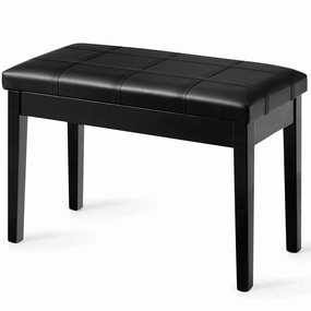 Giantex Wooden Duet Piano Bench with Padded Cushion and Music Storage sectional sofa, corner couch