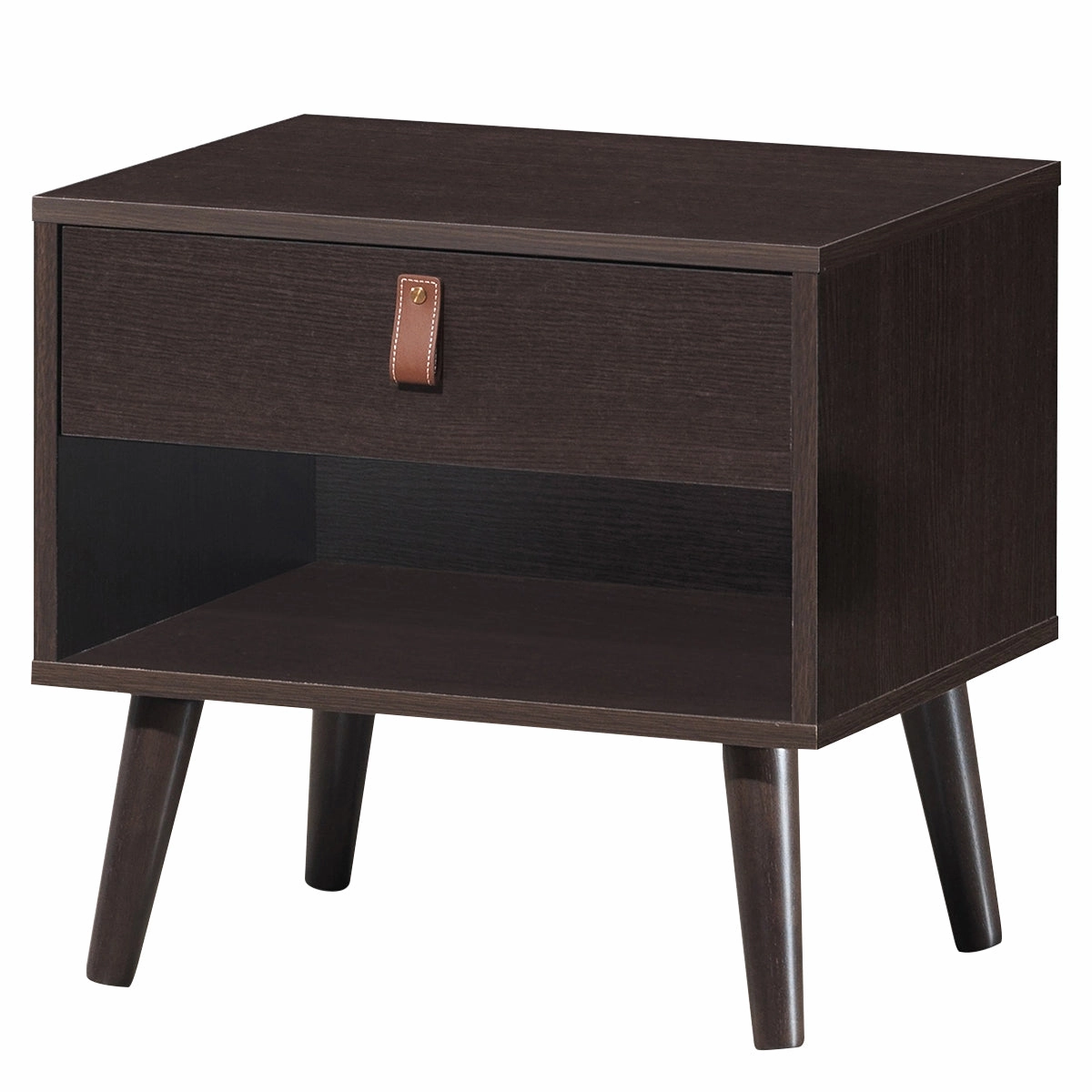 Giantex Wooden Nightstand with Drawer and Shelf Sofa Side Table throw pillow, fuzzy blanket