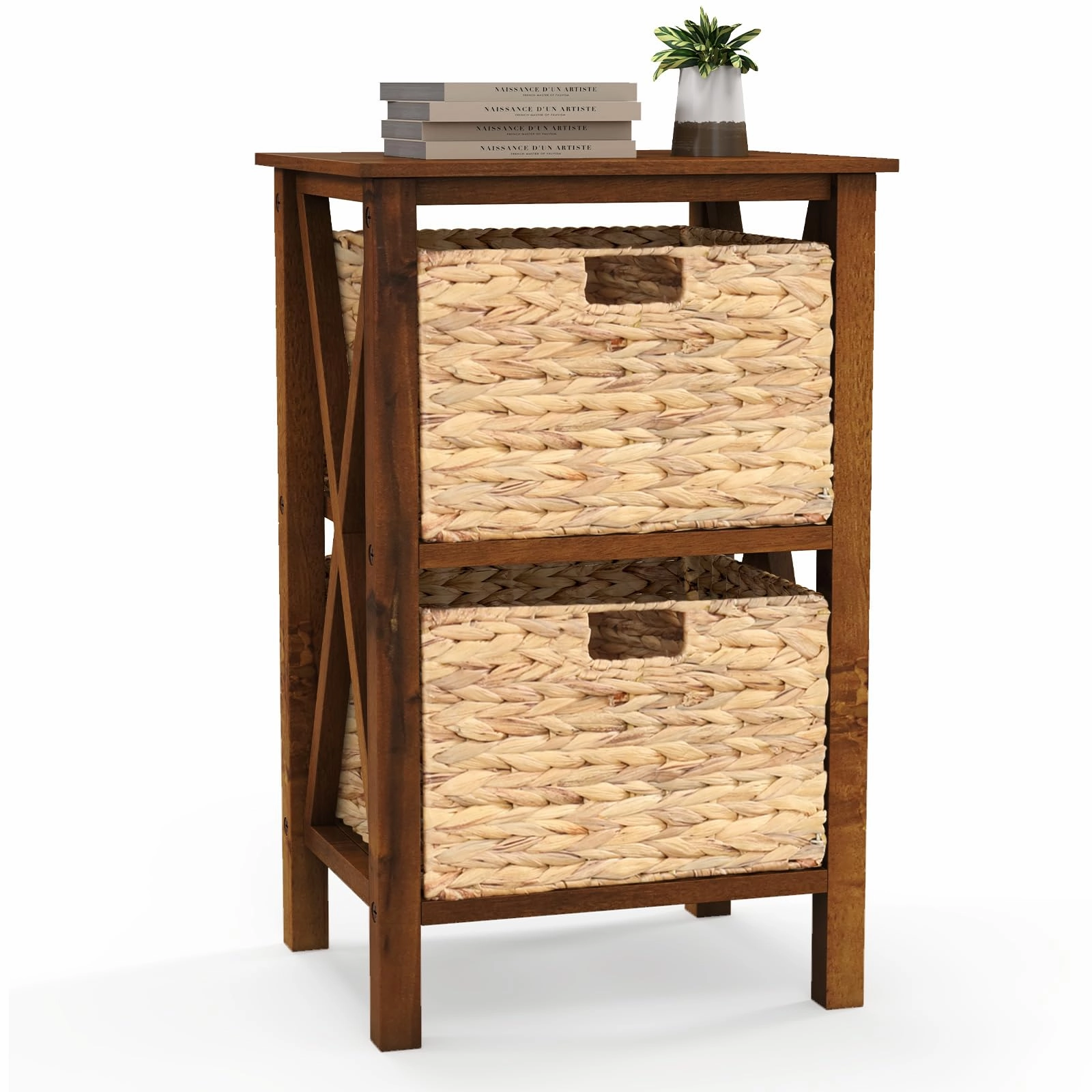 Giantex Wooden X-Design Side Table End Table