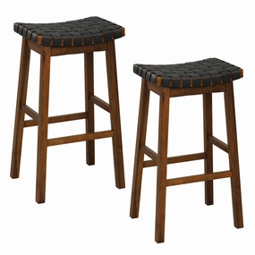 Giantex Woven Saddle Stools Set of 2 kitchen towel, placemats