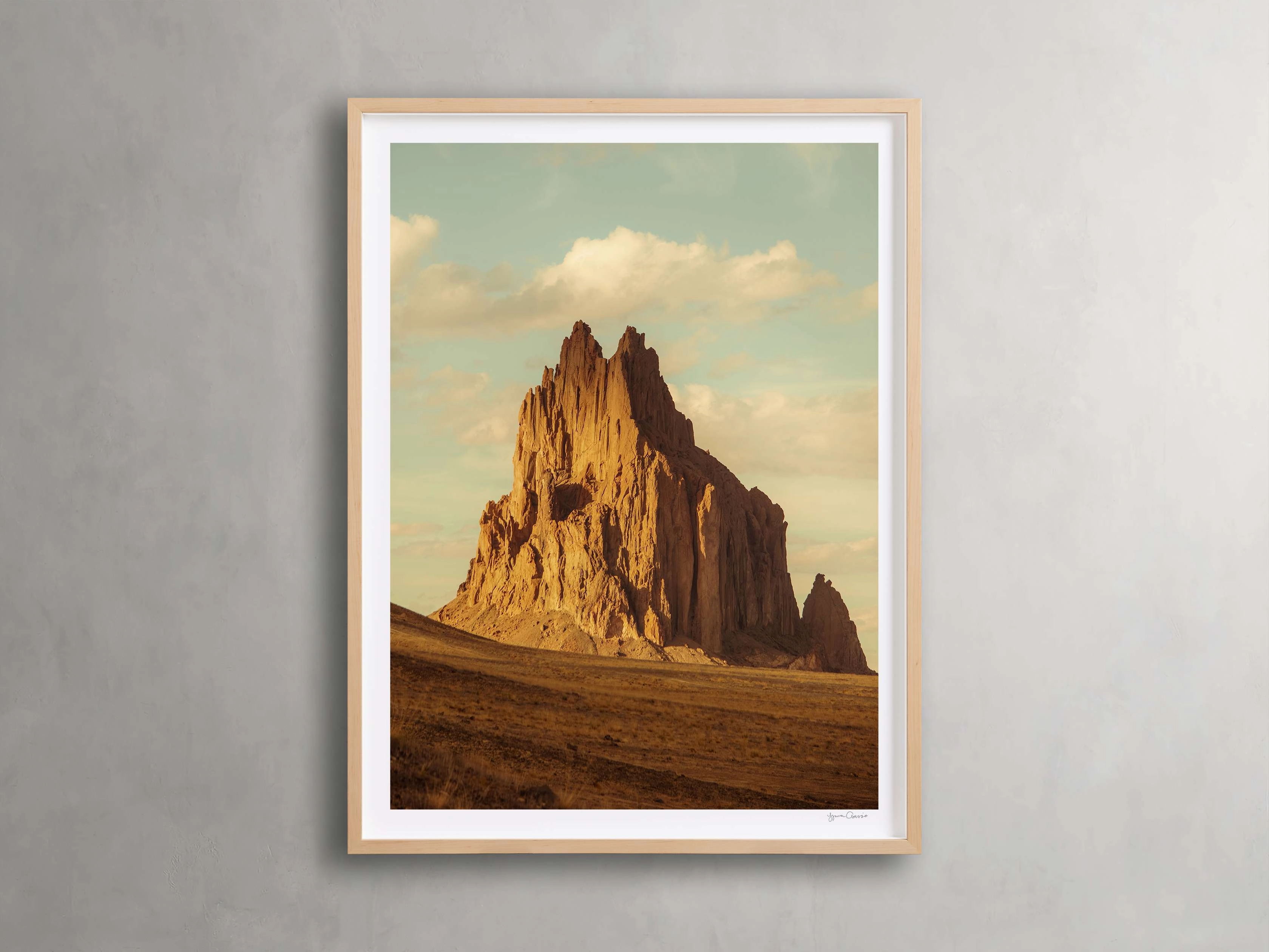 Golden Peaks III Framed Print