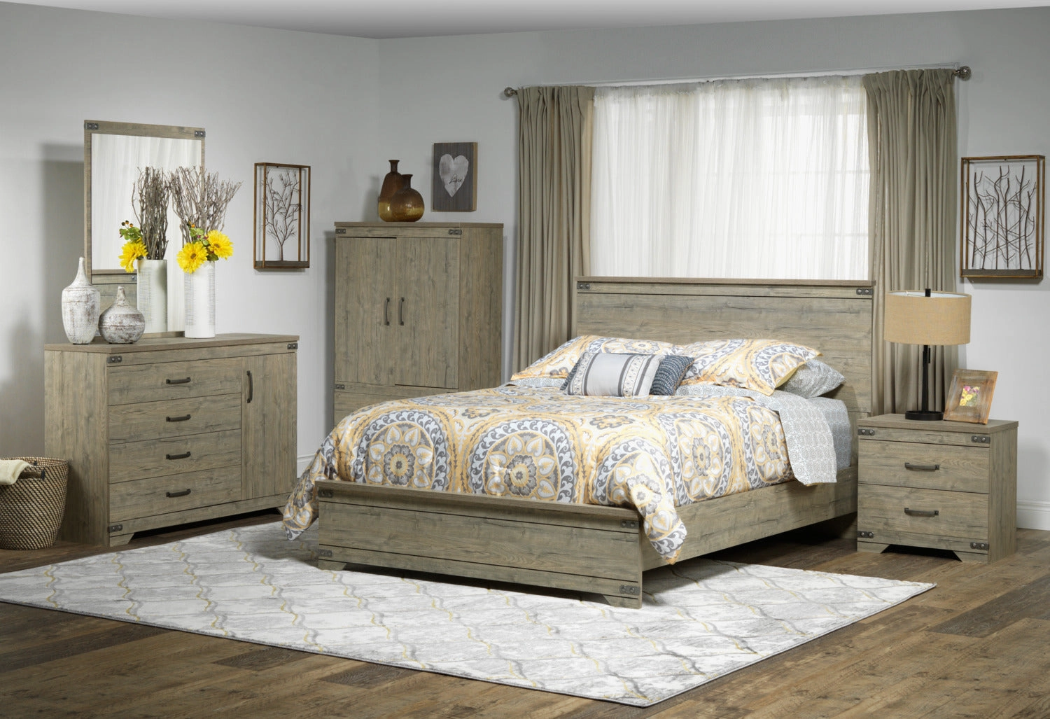 Gramado Mirror - Weathered Oak