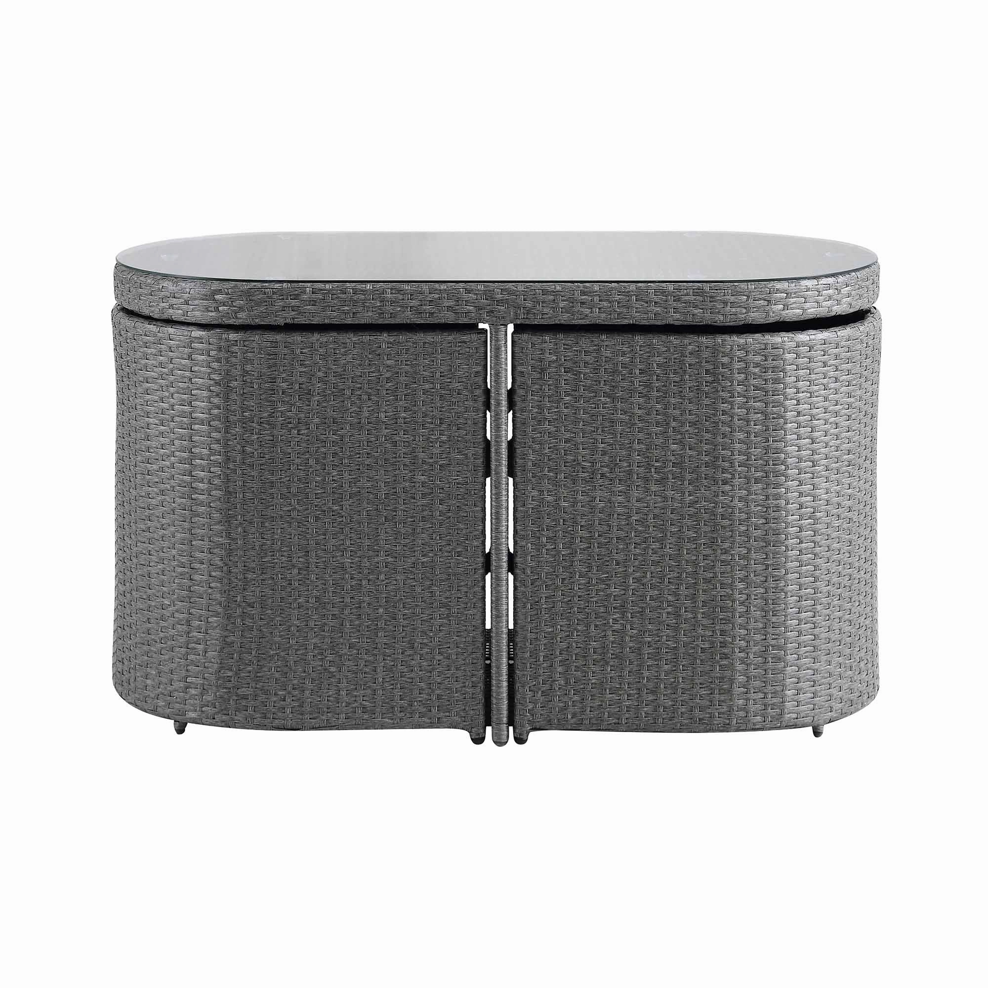Granchester Rattan Balcony Bistro Set, Grey