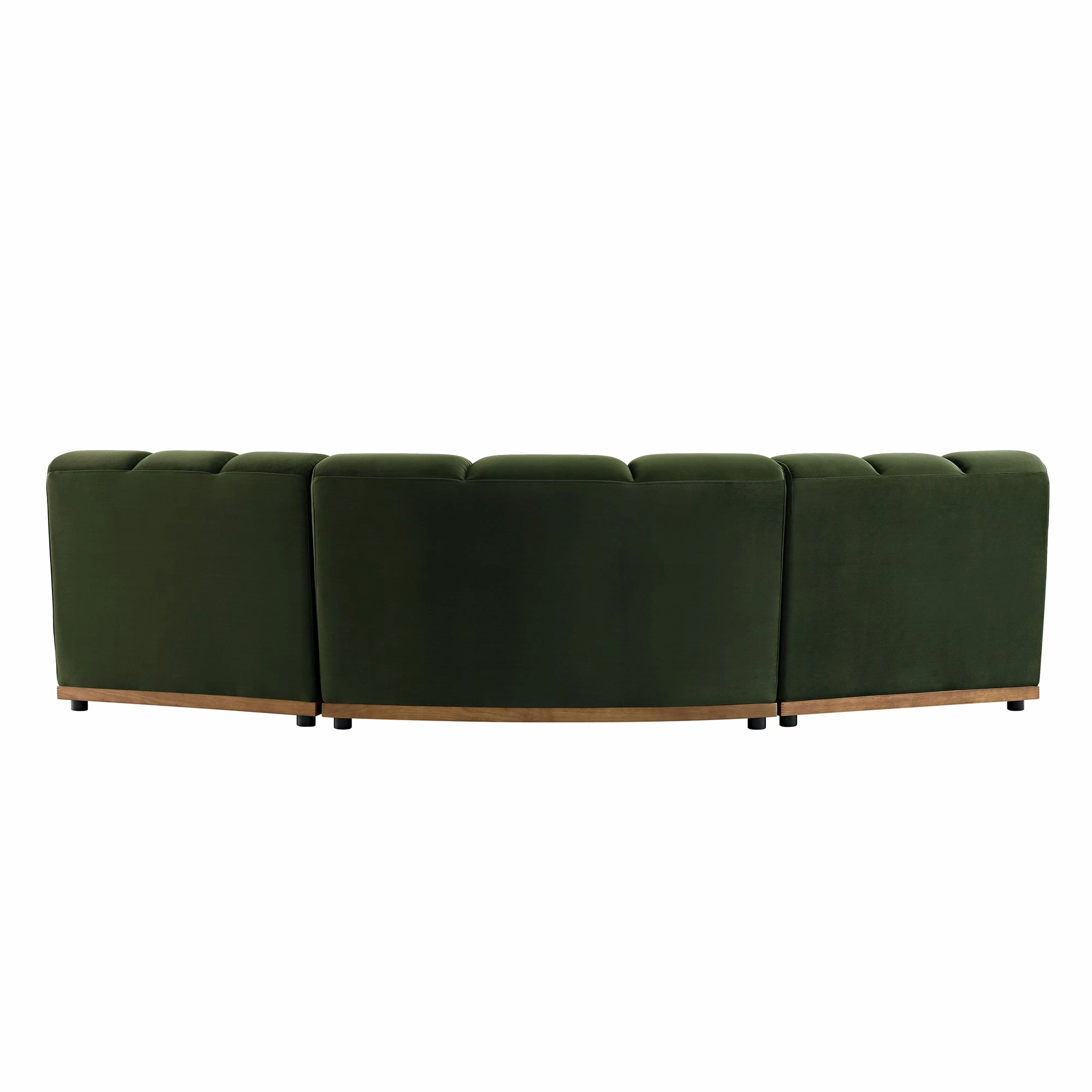 Granvia Moss Green Velvet Modular Sofa, 3-Seater Corner Sofa