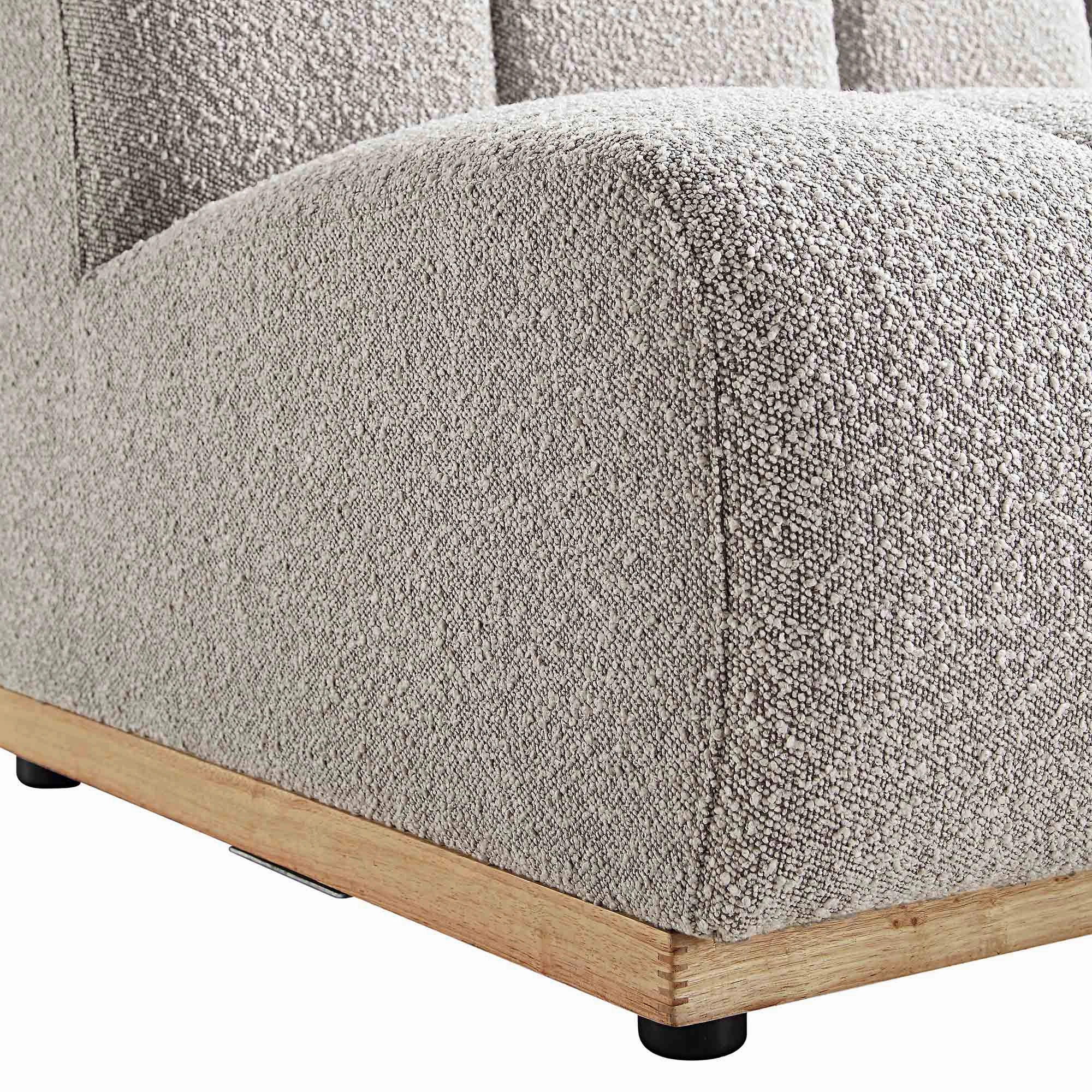 Granvia Taupe Boucle Modular Sofa, 4-Seater Half Circle Sofa