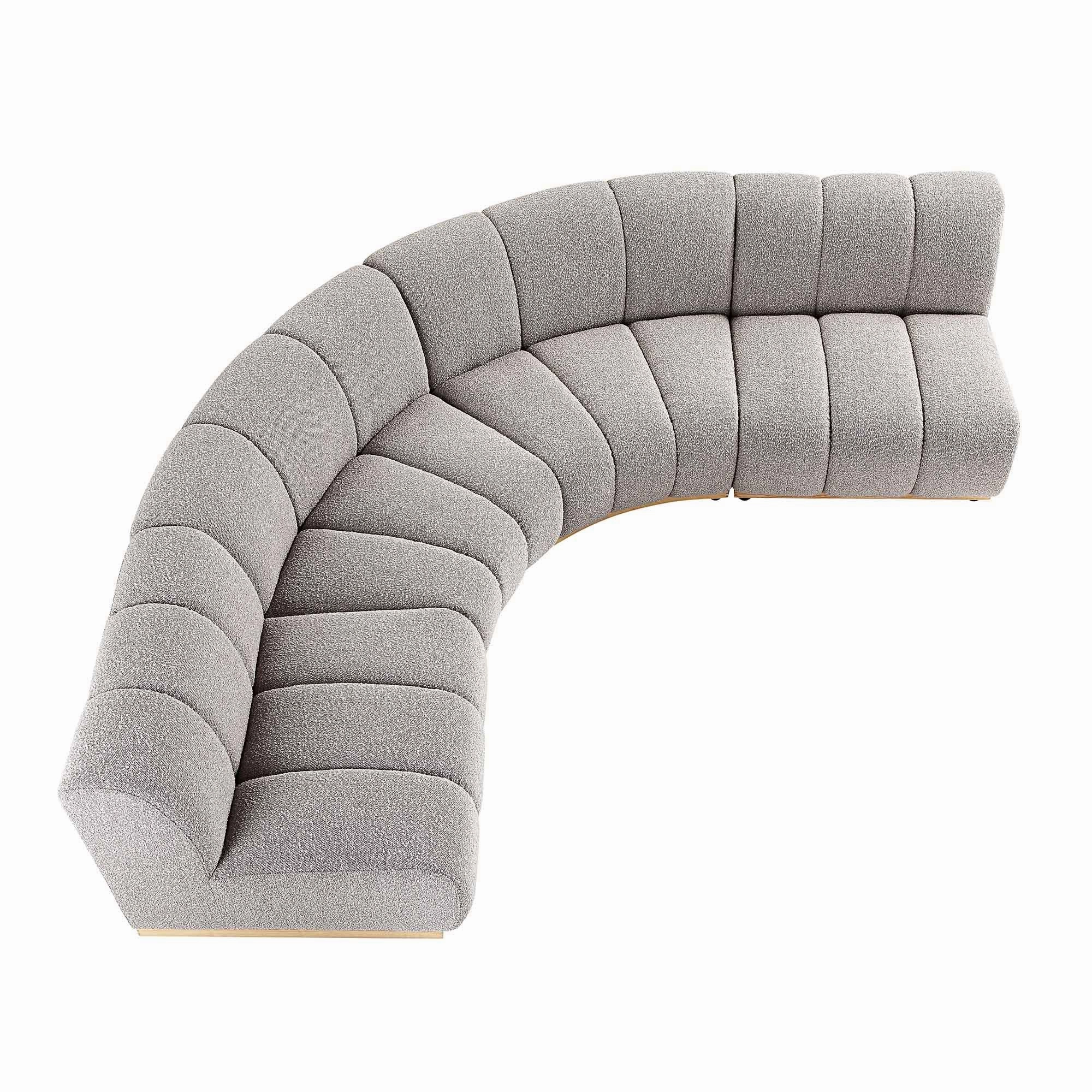 Granvia Taupe Boucle Modular Sofa, 4-Seater Large Corner Sofa