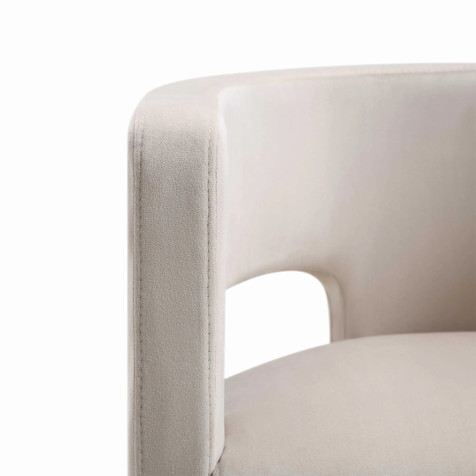 Greenwich Champagne Velvet Dining Chair