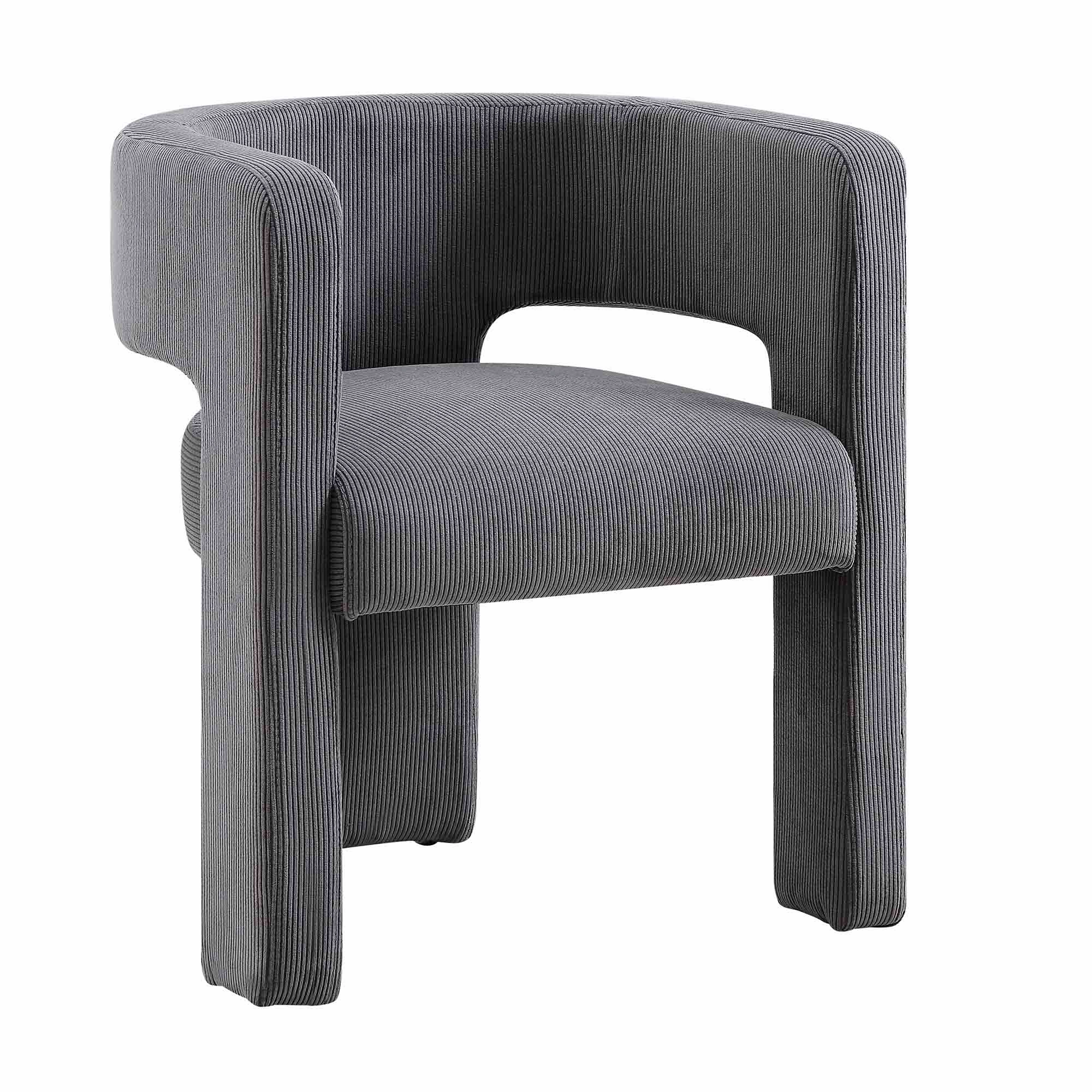 Greenwich Grey Corduroy Dining Chair