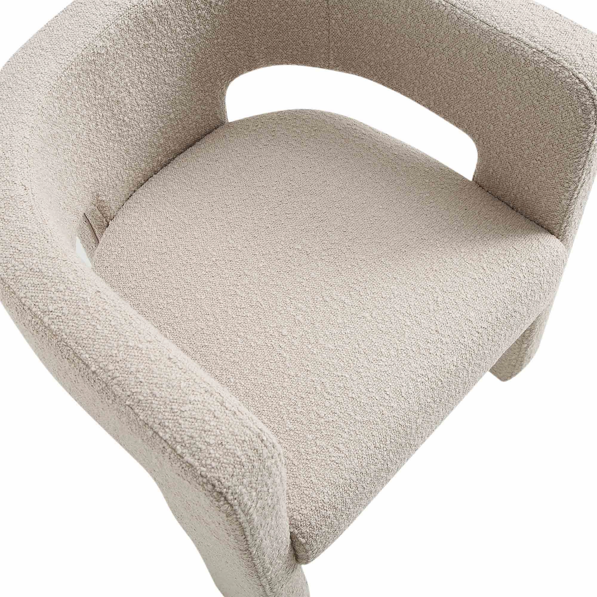 Greenwich Light Taupe Boucle Dining Chair