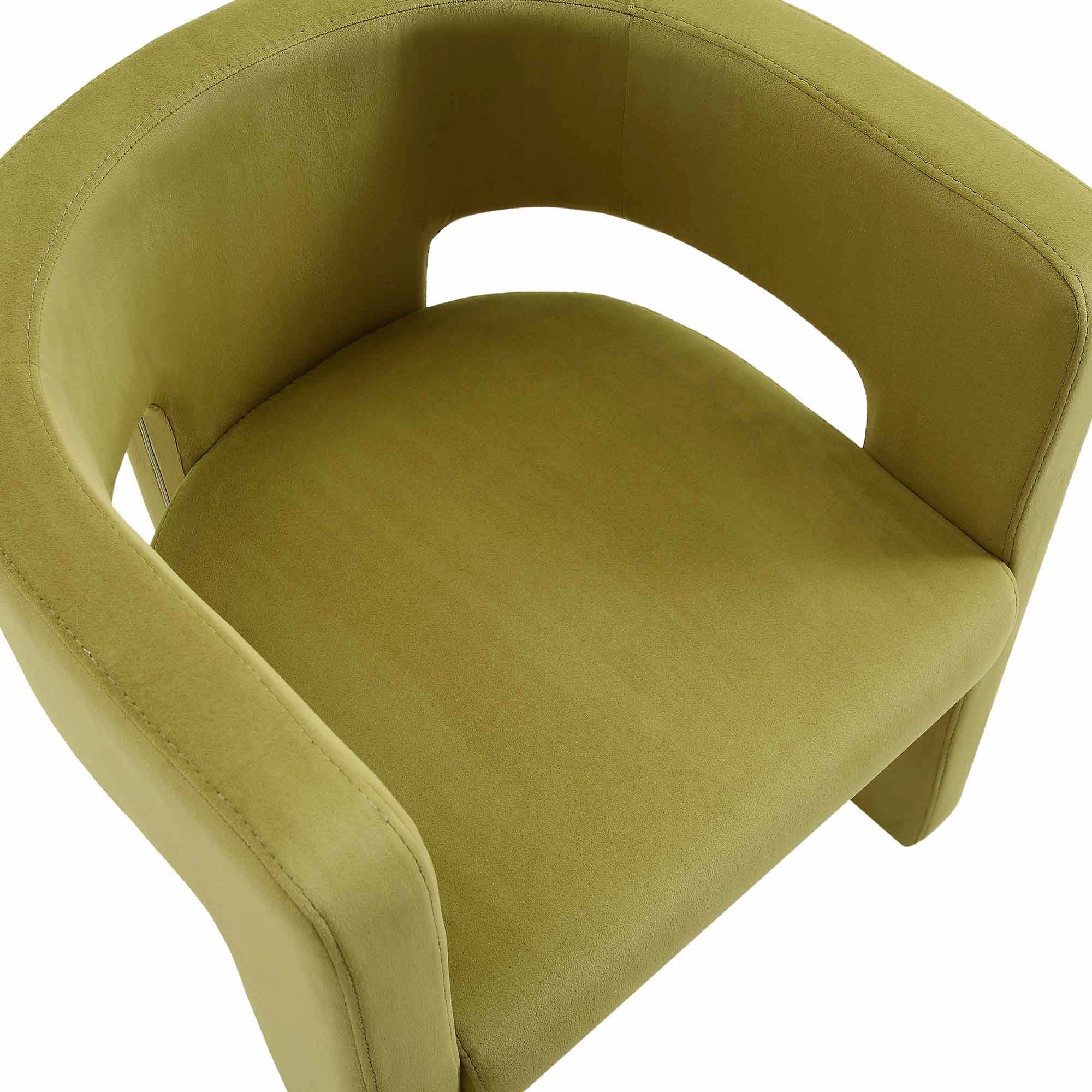 Greenwich Olive Green Velvet Dining Chair