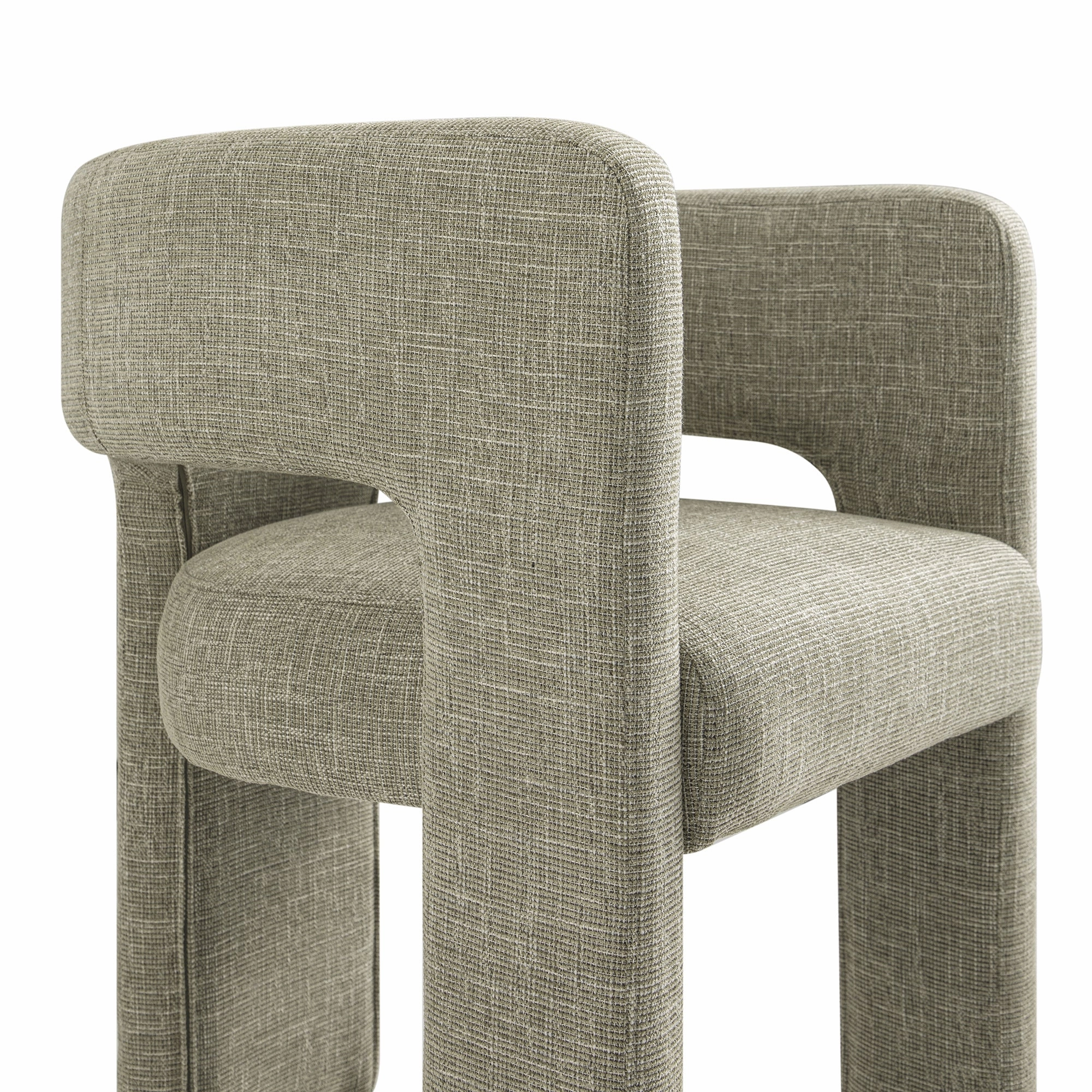 Greenwich Wheat Woven Textured Fabric Dining Chair
