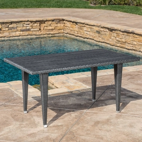 Grey Wicker Outdoor Patio Table - NH967692 outdoor lounge chair, patio sofa