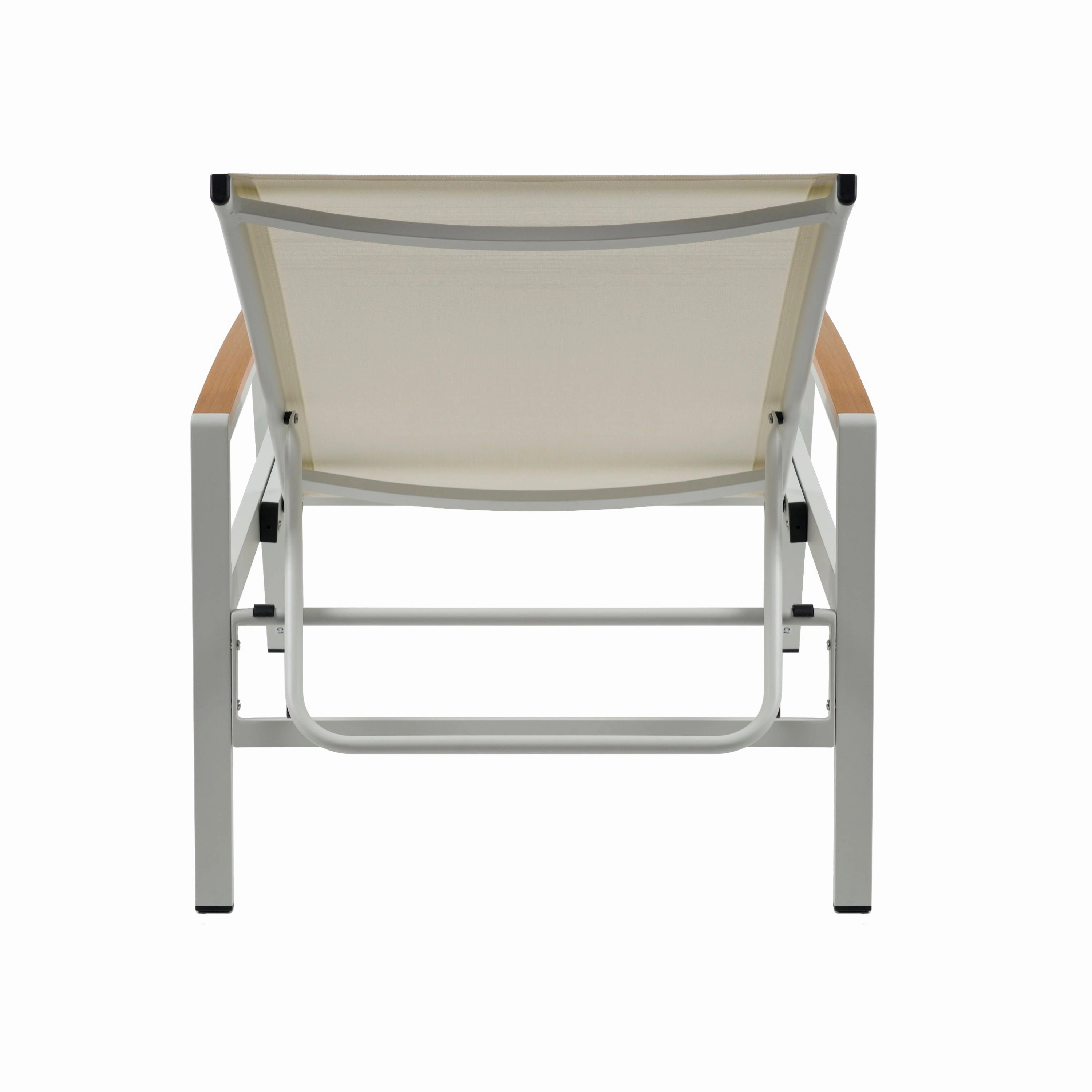 Halload Outdoor Modern Gray Mesh Chaise Lounge