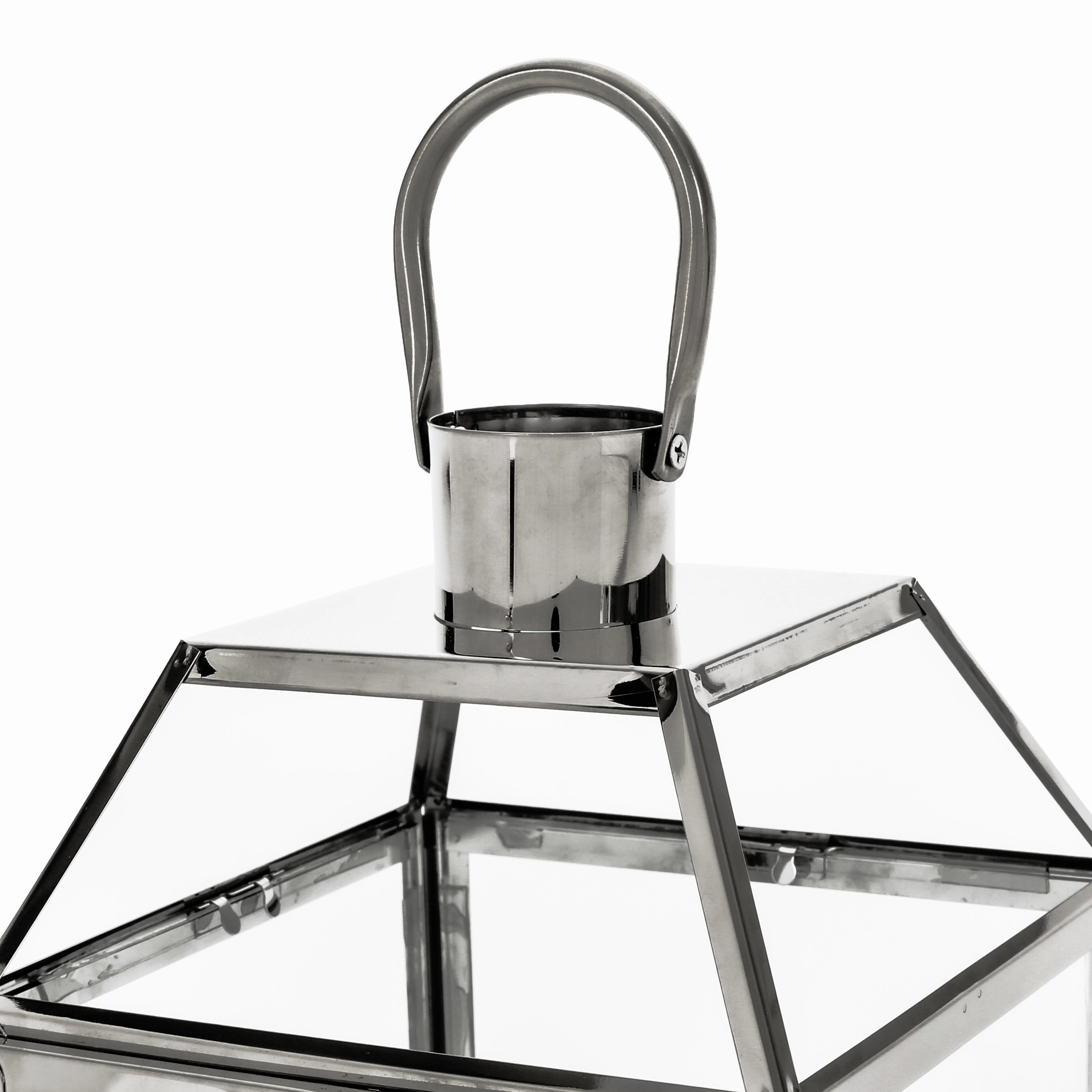 Hamel 18" Modern Stainless Steel Lantern
