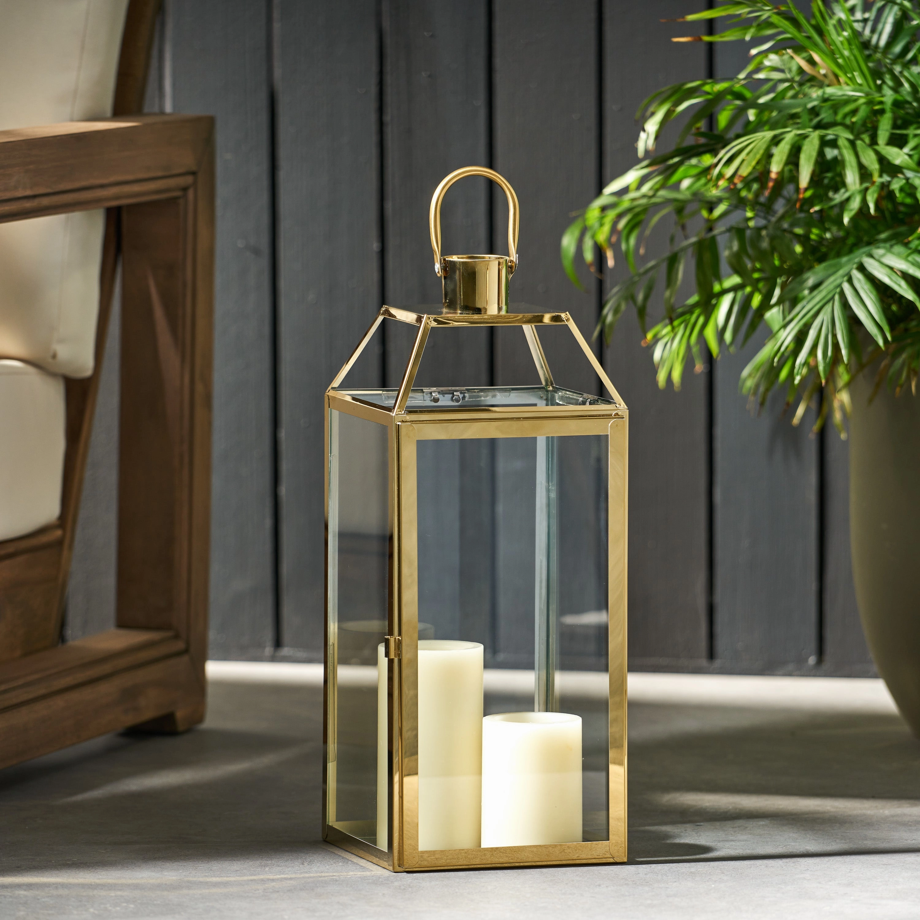 Hamel 18" Modern Stainless Steel Lantern